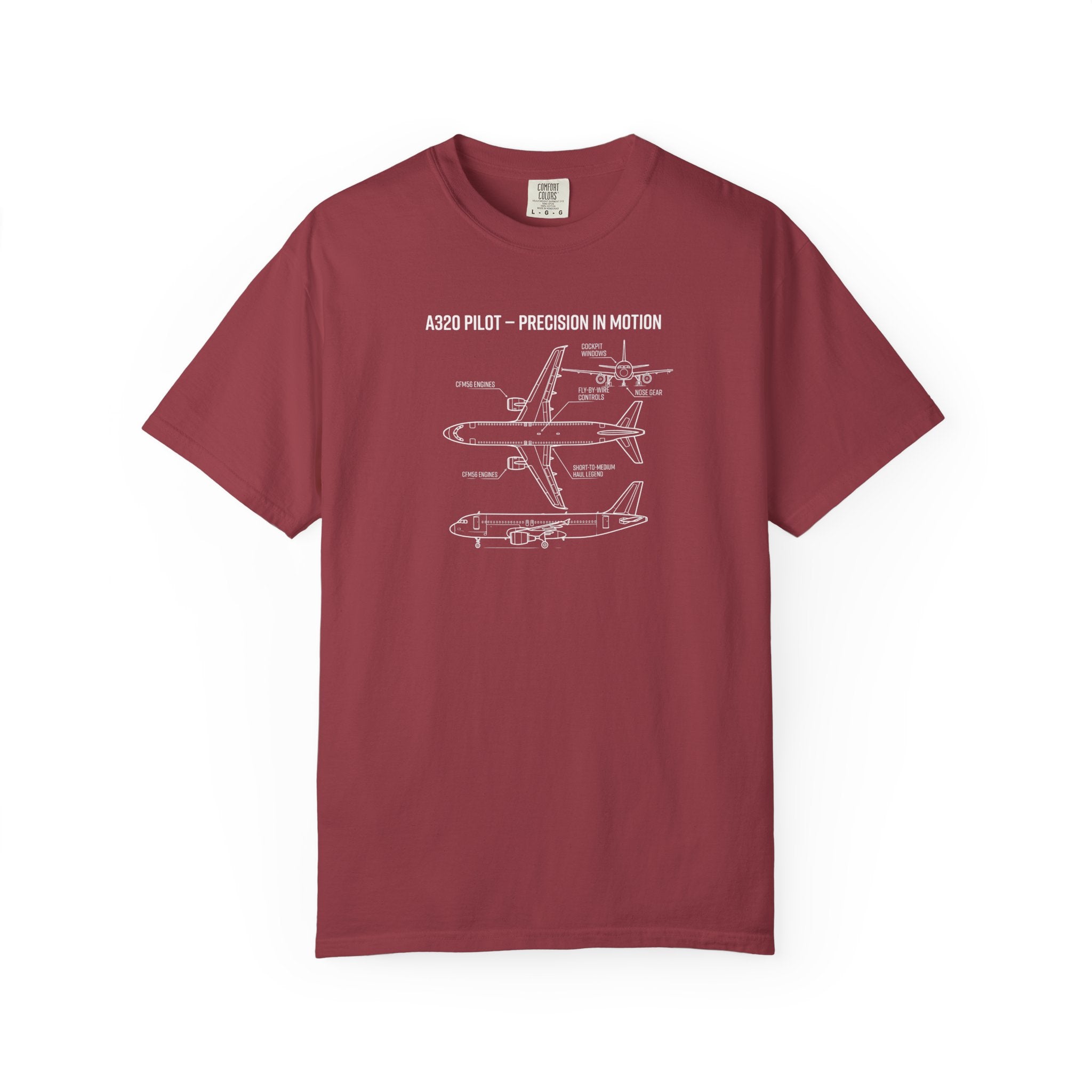 Airbus A320 Schematic T-Shirt — 'Precision in Motion' Aviation Tee