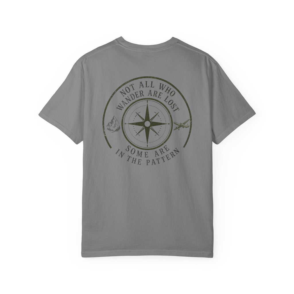 Wander Are Lost Compass T-Shirt — 'Not All Who Wander Are Lost' Travel Tee