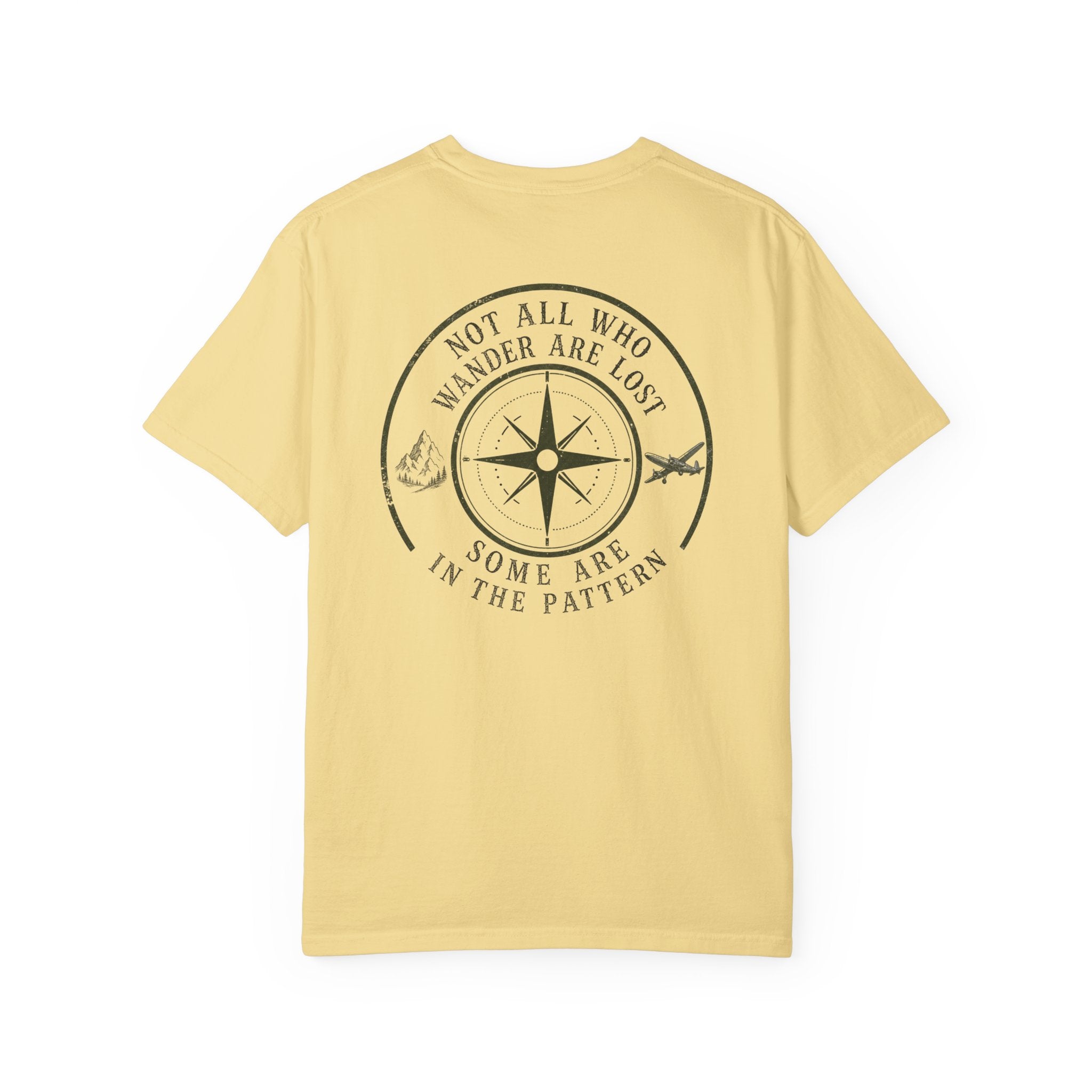 Wander Are Lost Compass T-Shirt — 'Not All Who Wander Are Lost' Travel Tee