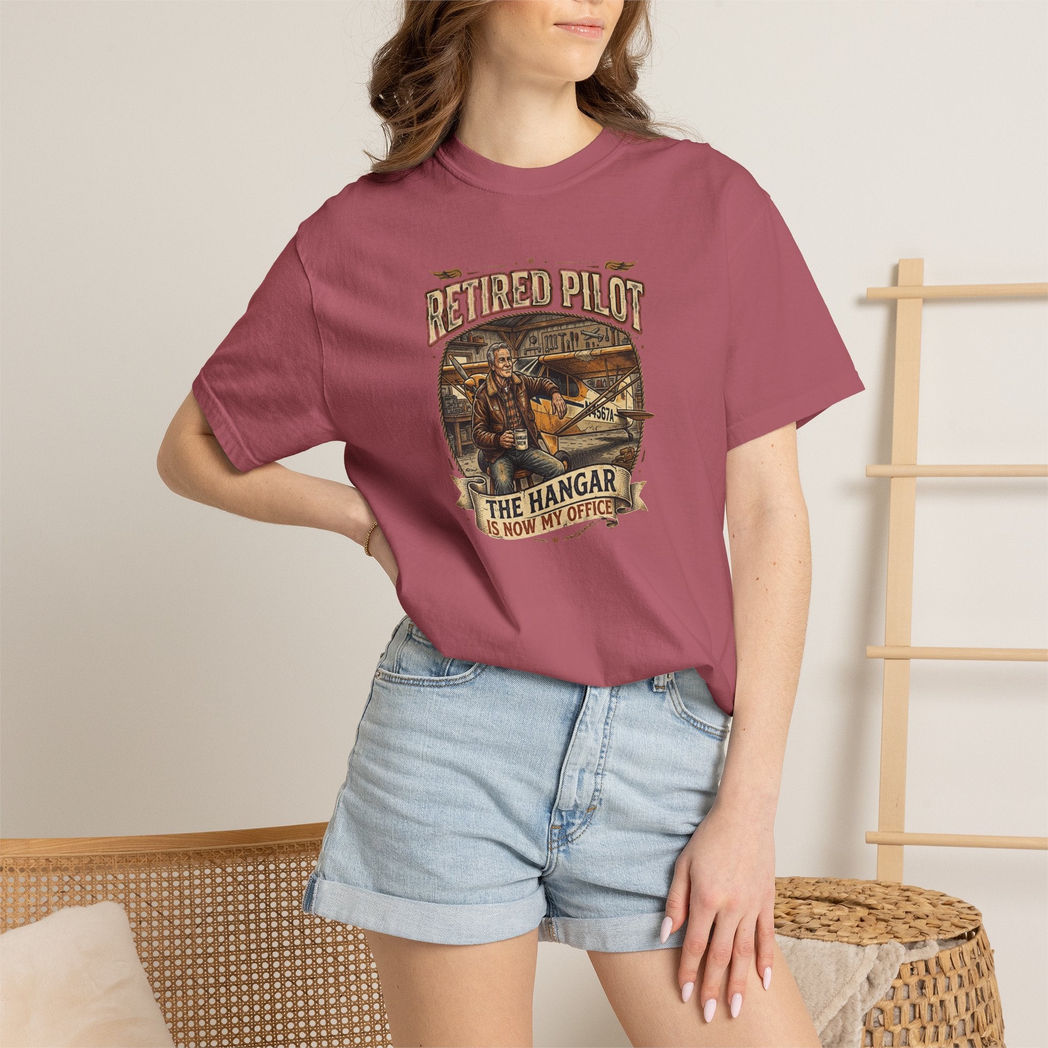 Retired Pilot Aviator T-Shirt — Vintage Flight Tribute