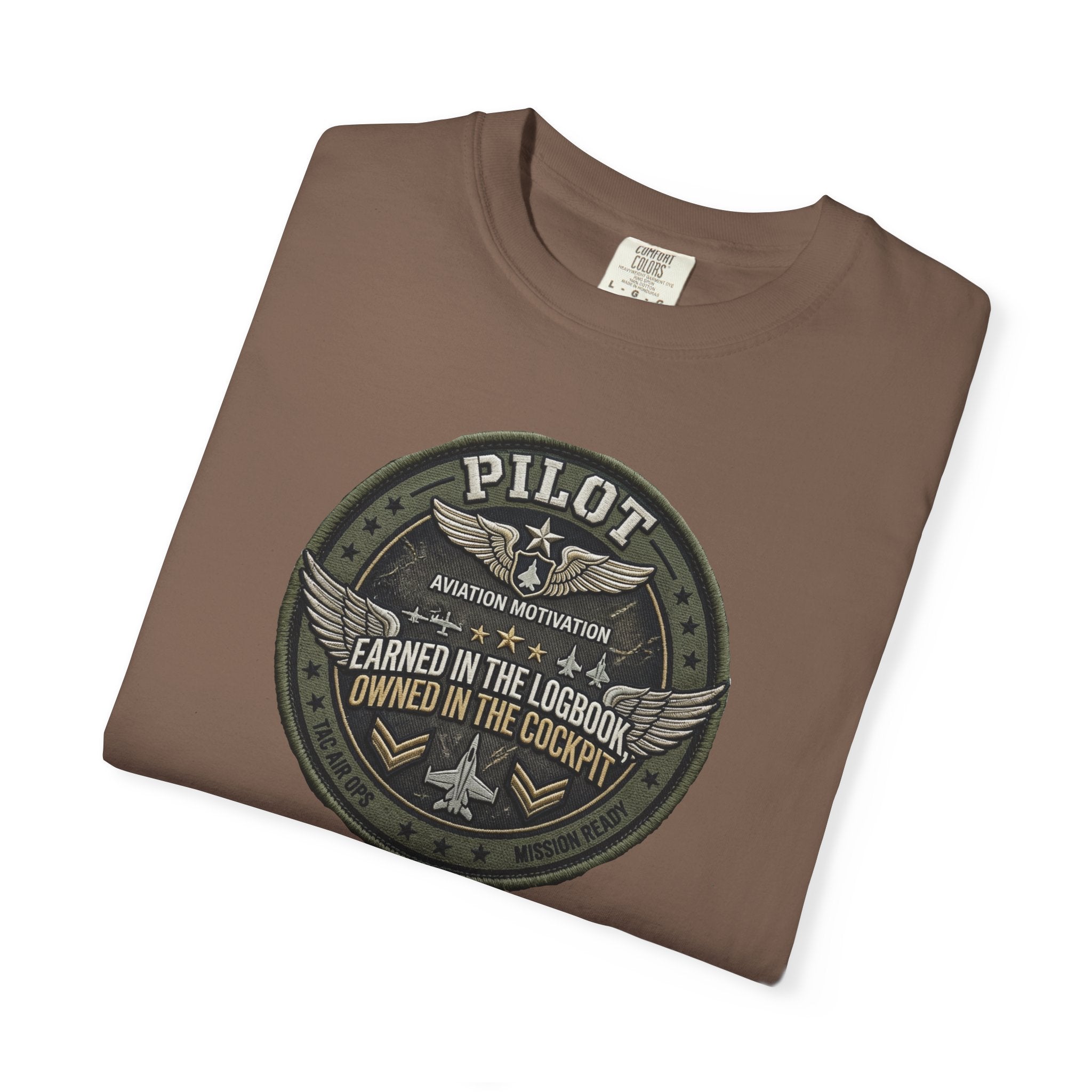Military Pilot Tee — Owned in the Cockpit. Earned in the Logbook.