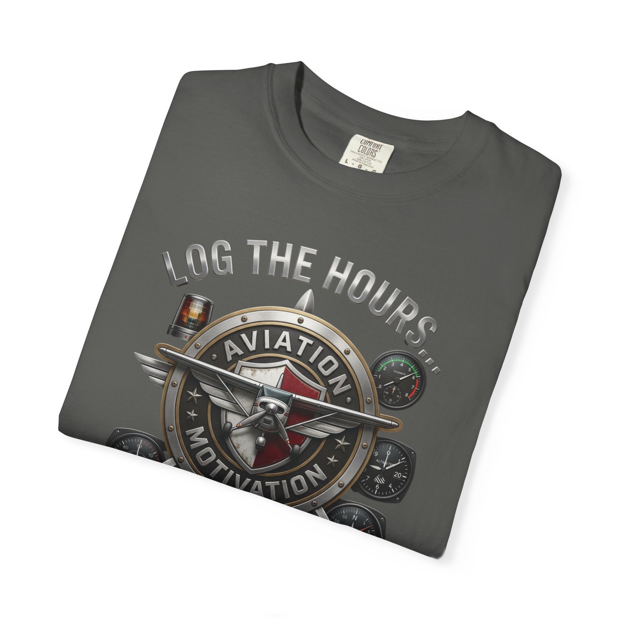 Pilot T-Shirt — "Log the Hours, Master the Skill" Aviation Tee