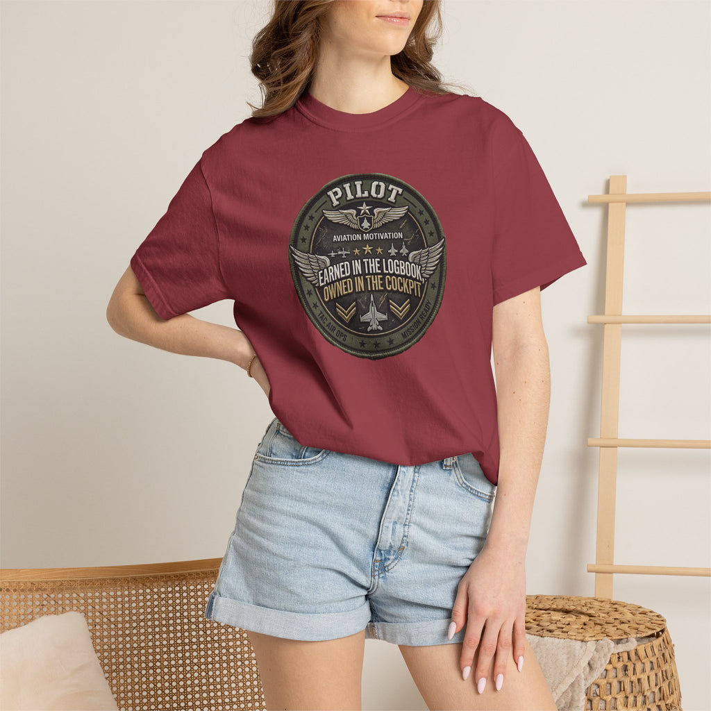 Military Pilot Tee — Owned in the Cockpit. Earned in the Logbook.