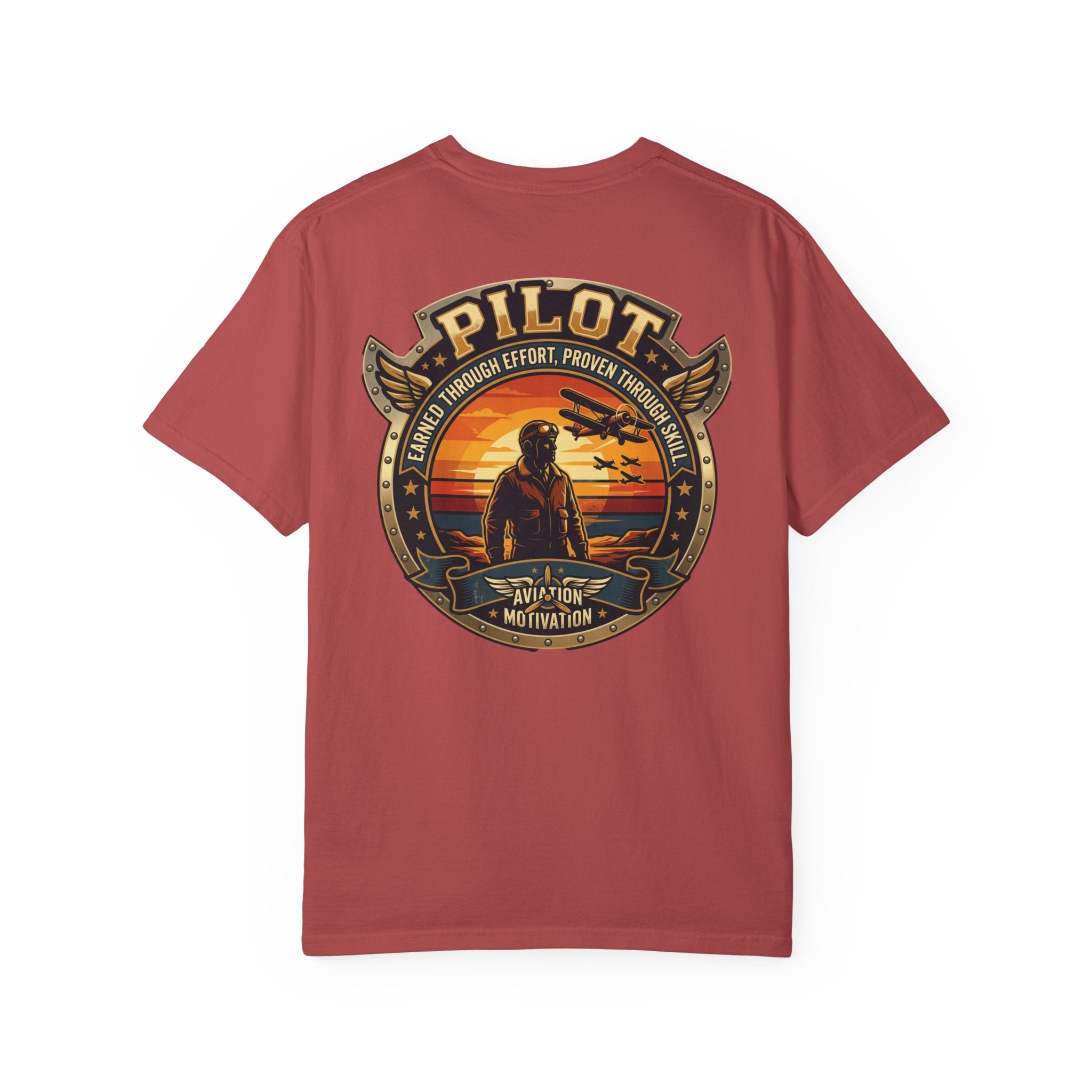 Earned Through Effort, Proven Through Skill Pilot T-Shirt — Aviation Motivation Signature Series