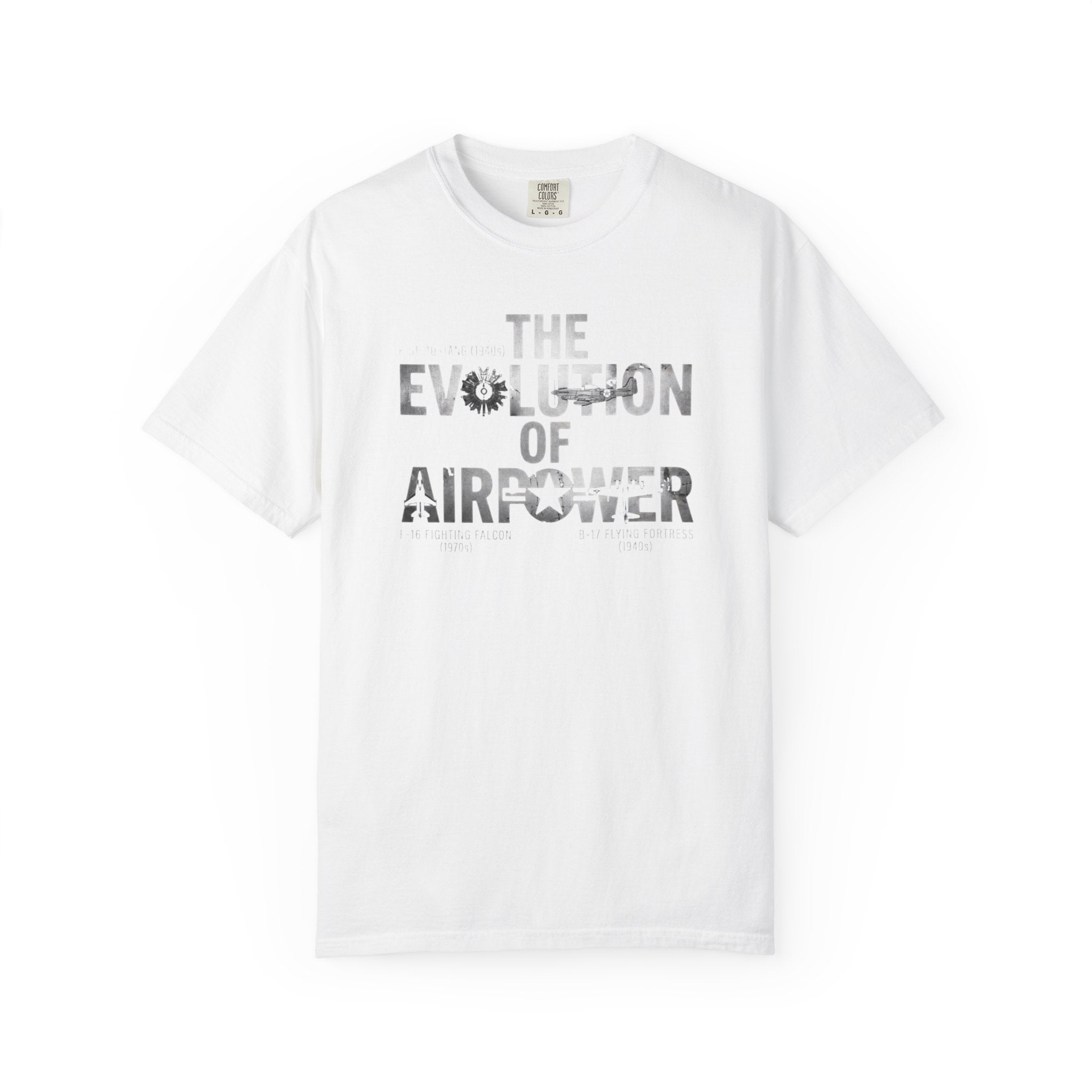 Evolution of Air Power Tee — Bold US Military Tribute T-Shirt