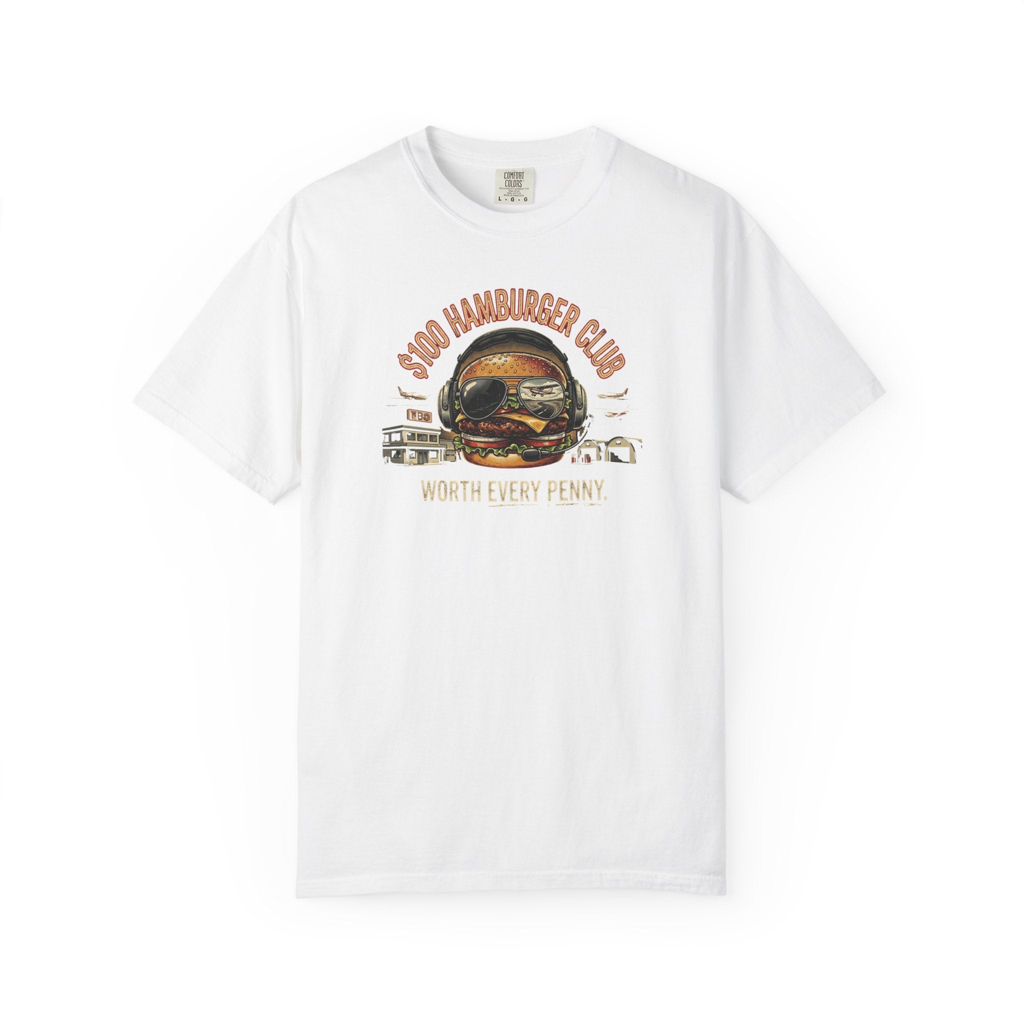 $100 Hamburger Club T-Shirt — Funny Pilot Aviation Tee