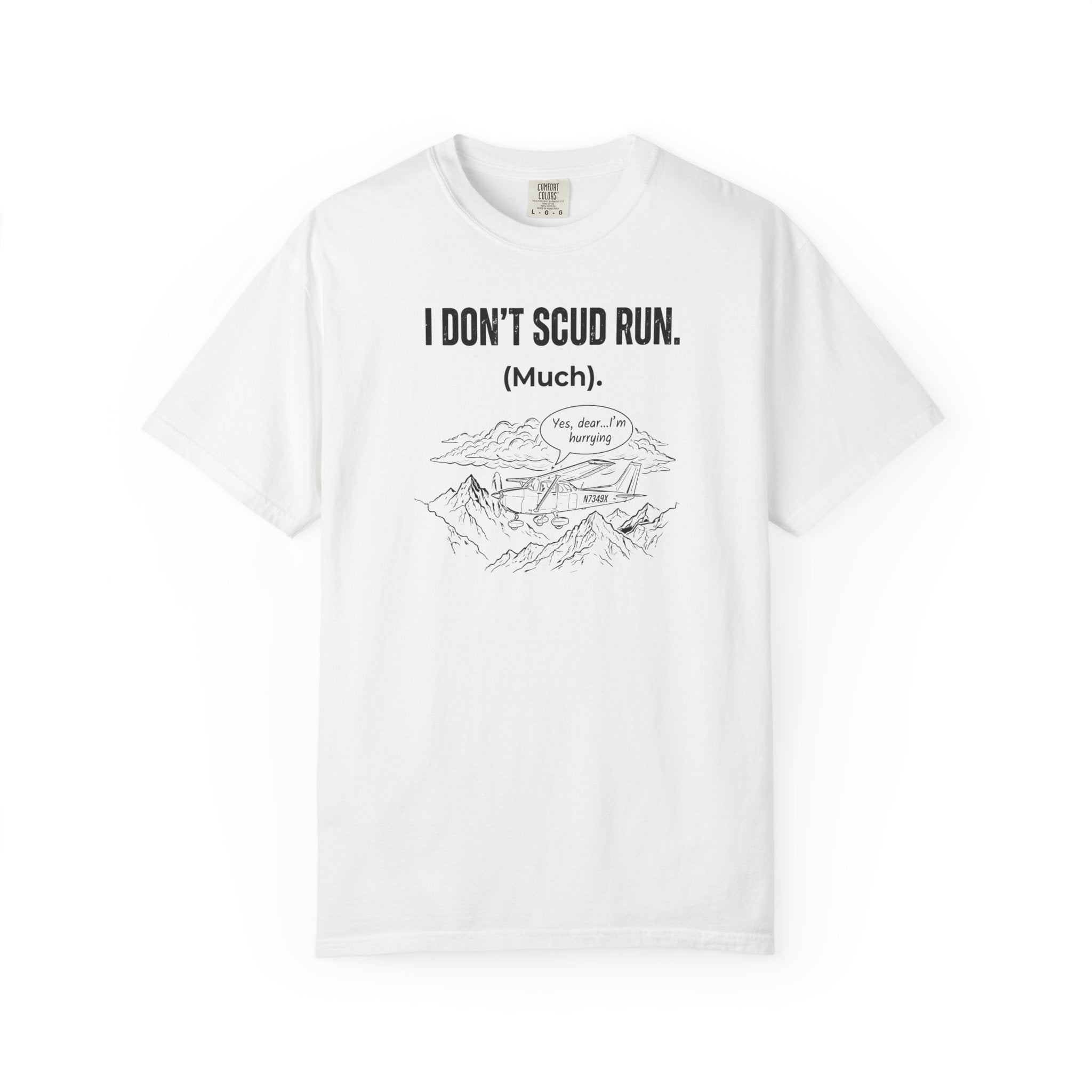 Sarcastic Pilot T‑Shirt — 'Scud Running' Aviation Tee for Pilots & Flight Fans