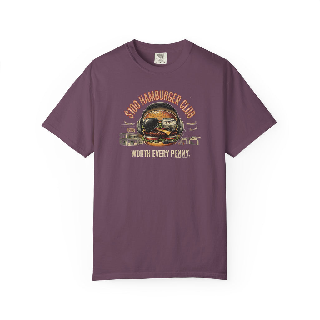 $100 Hamburger Club T-Shirt — Funny Pilot Aviation Tee