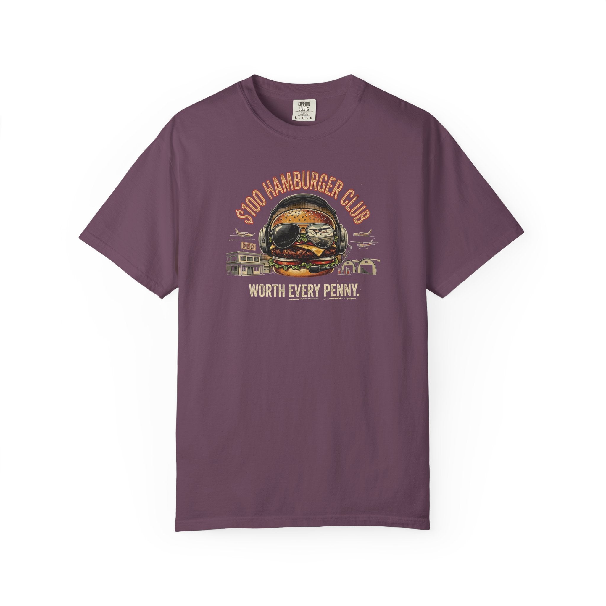 $100 Hamburger Club T-Shirt — Funny Pilot Aviation Tee