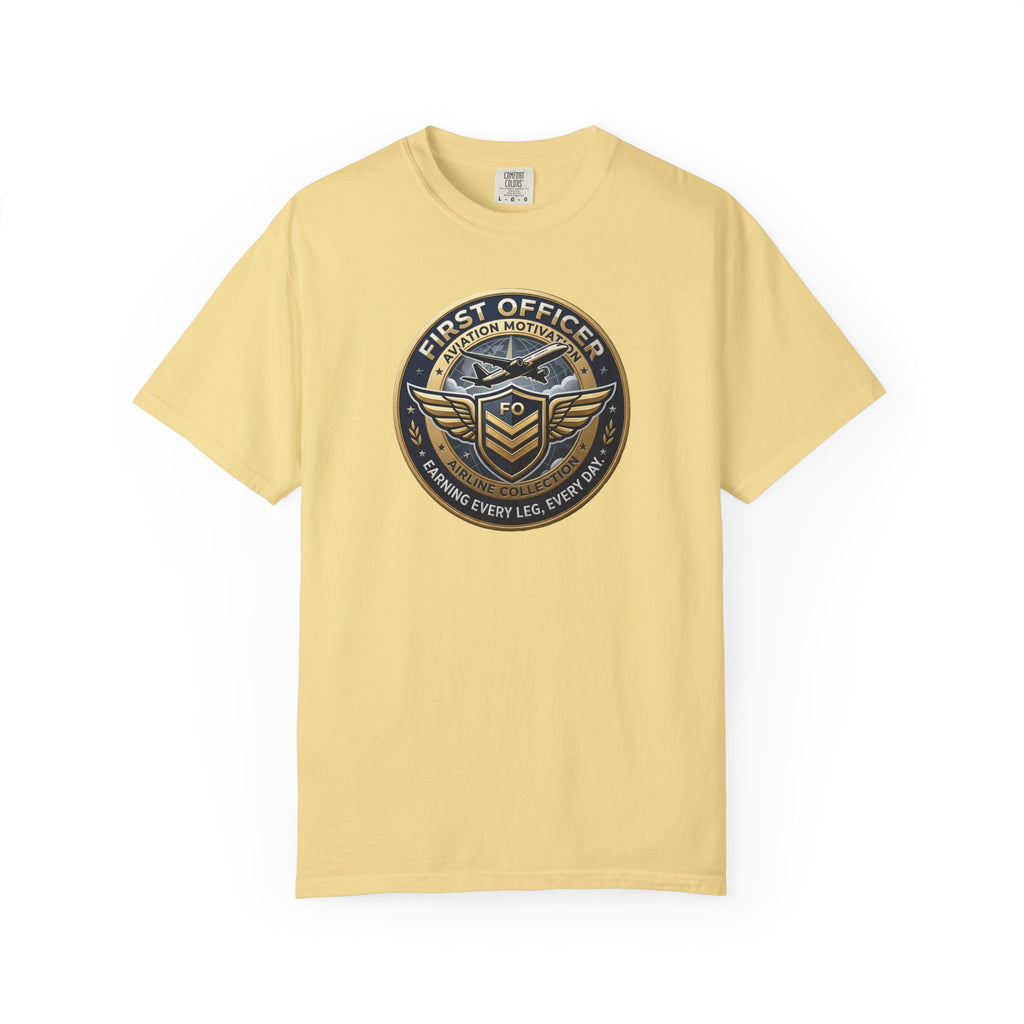 First Officer Pilot T-Shirt — Bold Airline Crew Tee