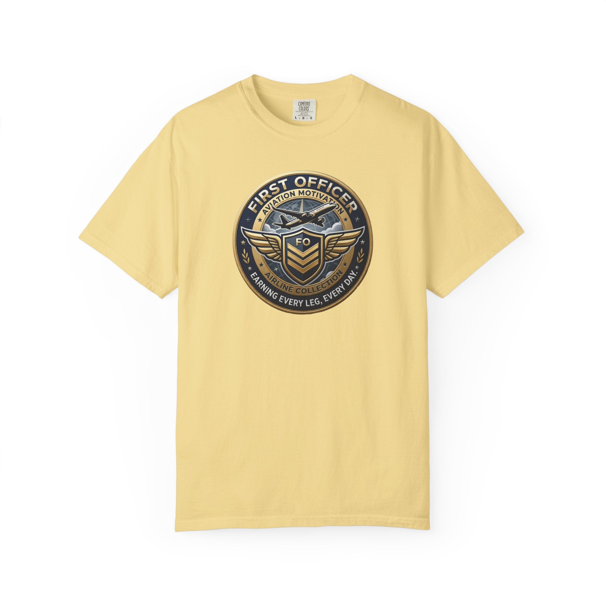 First Officer Pilot T-Shirt — Bold Airline Crew Tee