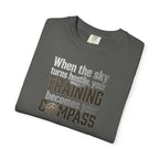 Flight Training T-Shirt — "When the Weather Turns Hostile, Your Training Becomes Your Compass"