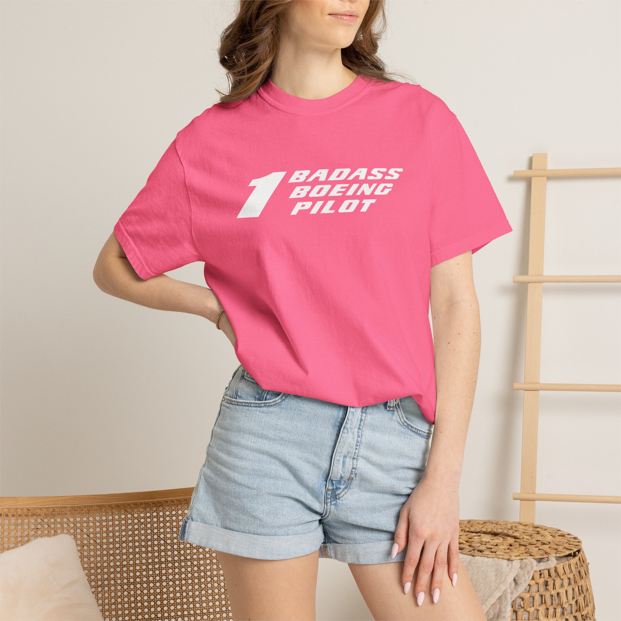 1 Badass Boeing Pilot T-Shirt — Bold Typography Tee for Aviators