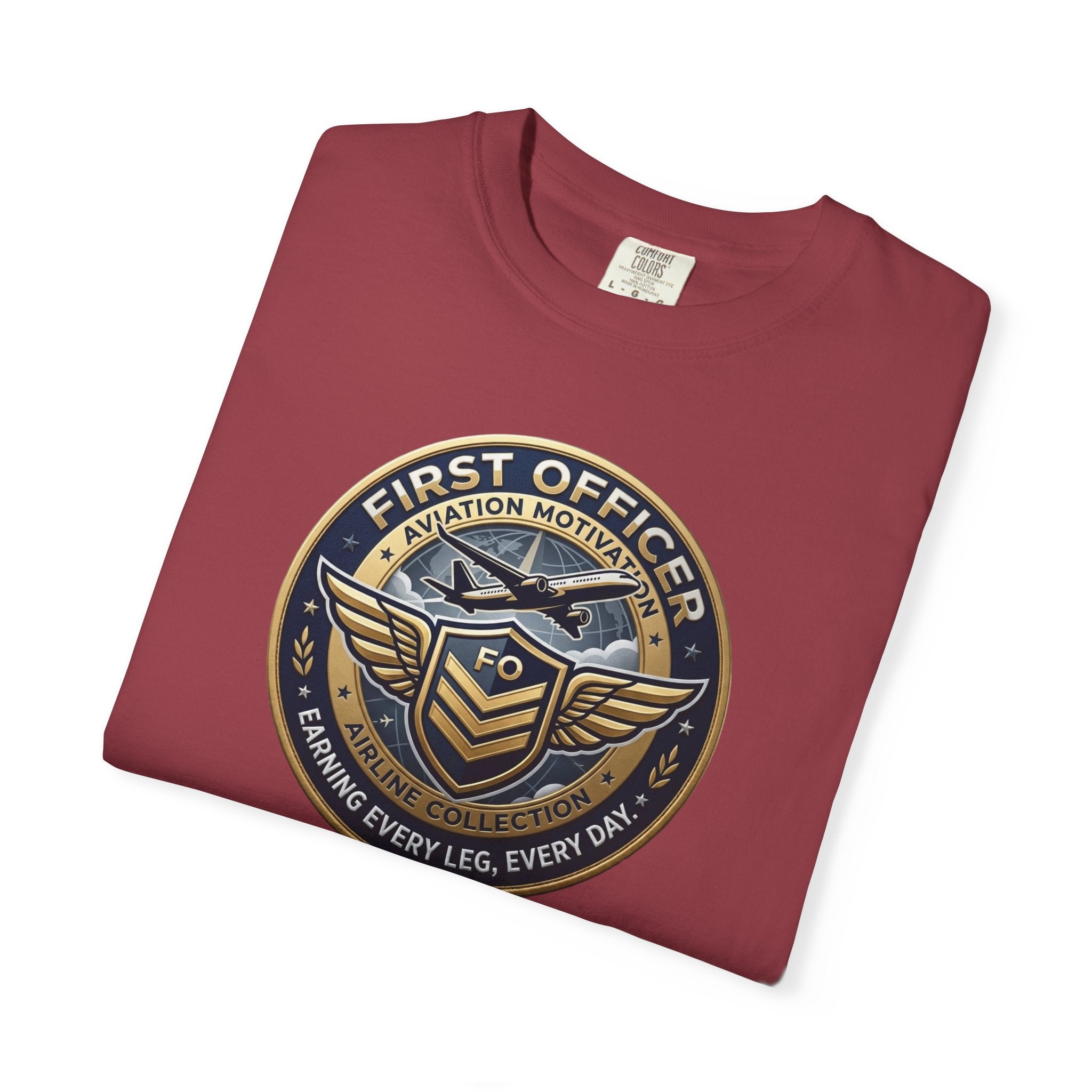 First Officer Pilot T-Shirt — Bold Airline Crew Tee