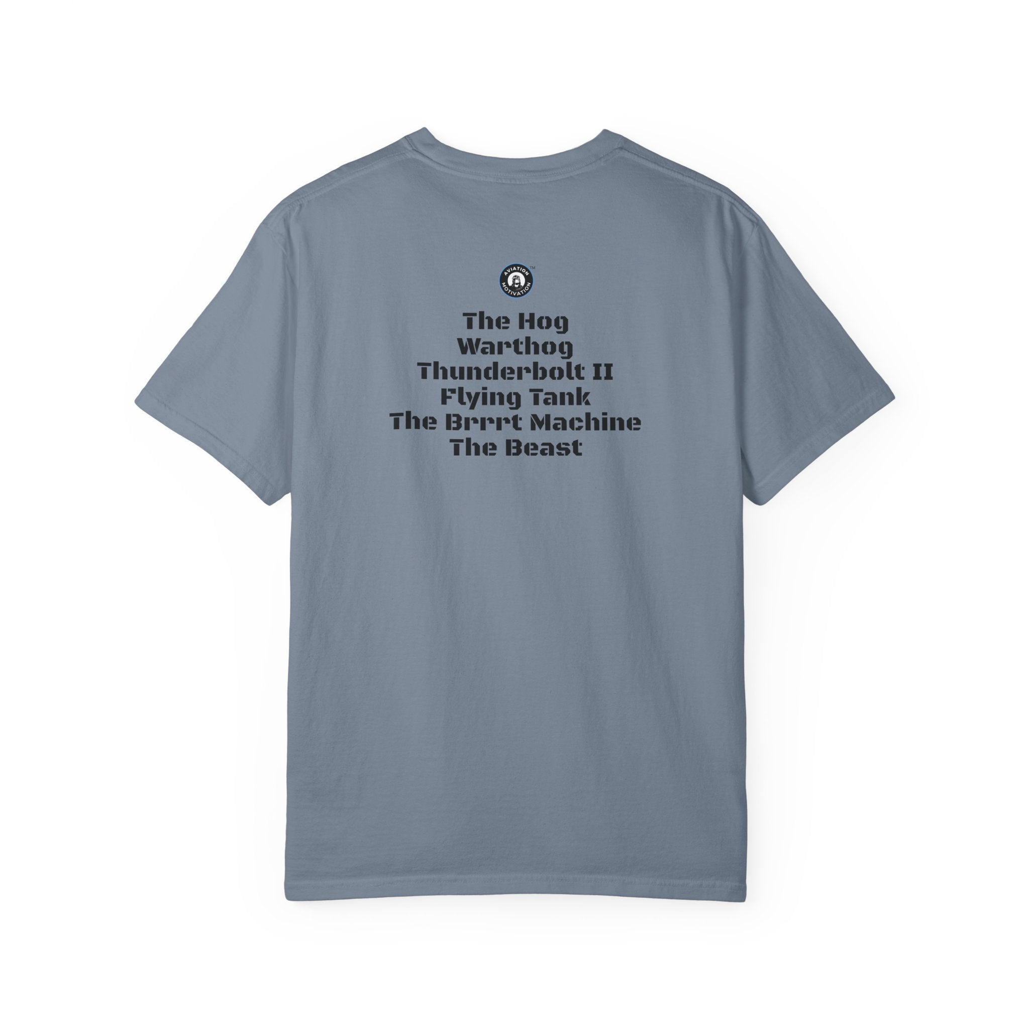 A-10 Warthog Tribute T-shirt — Military Pilot Nicknames Tee