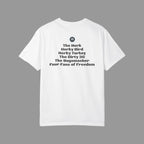 White t-shirt with Aviation Motivation logo and black text on a grey background