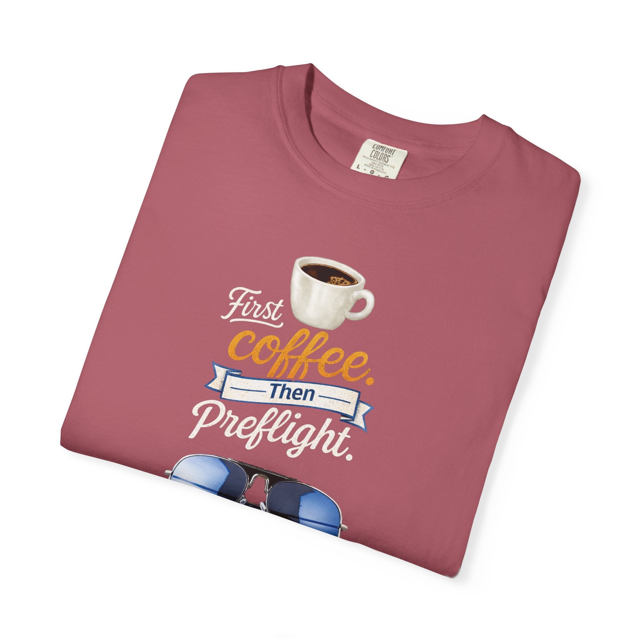 Aviation "First Coffee, Then Preflight" T-Shirt