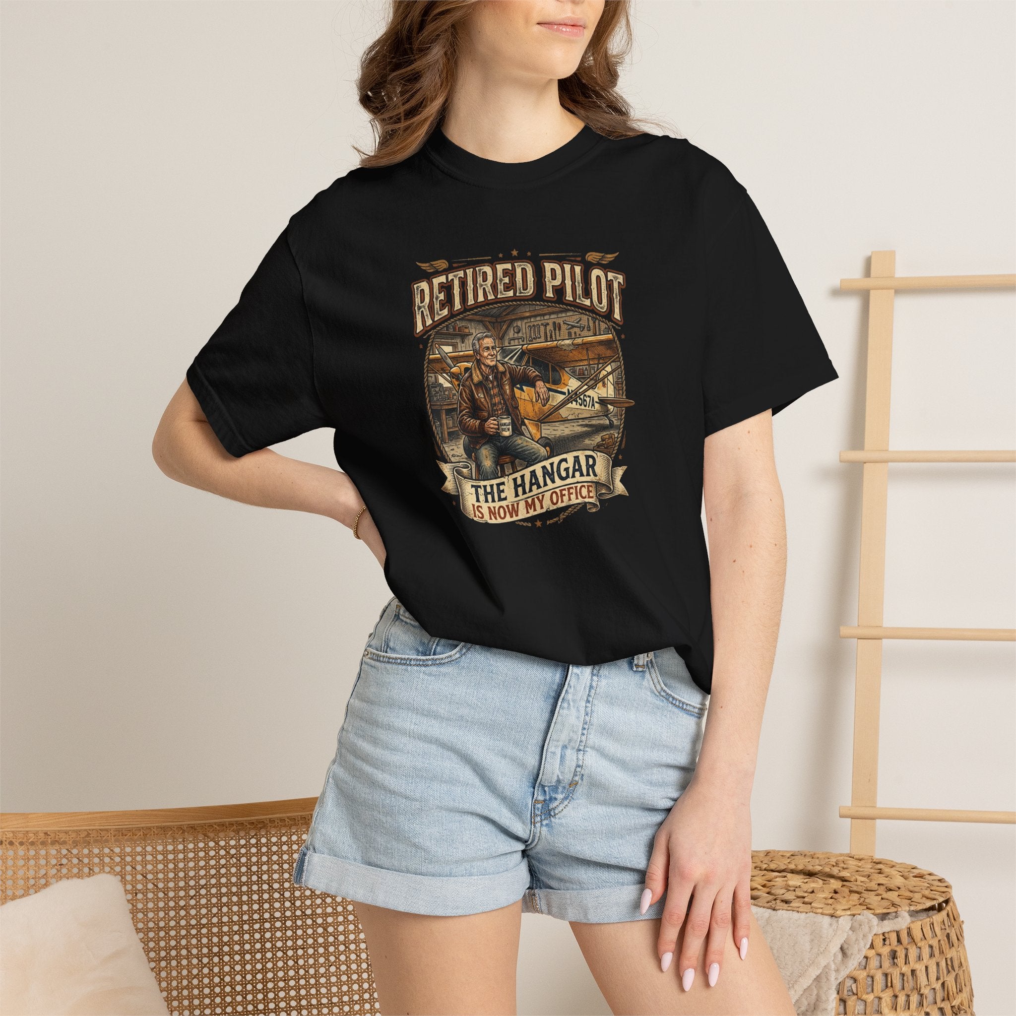 Retired Pilot Aviator T-Shirt — Vintage Flight Tribute