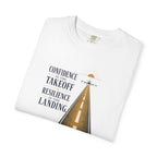 Confidence is for Takeoff. Resilience is the Landing T-Shirt – Inspirational Pilot Graphic Tee