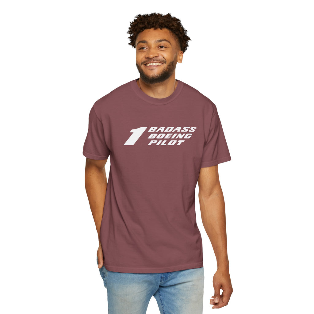 1 Badass Boeing Pilot T-Shirt — Bold Typography Tee for Aviators