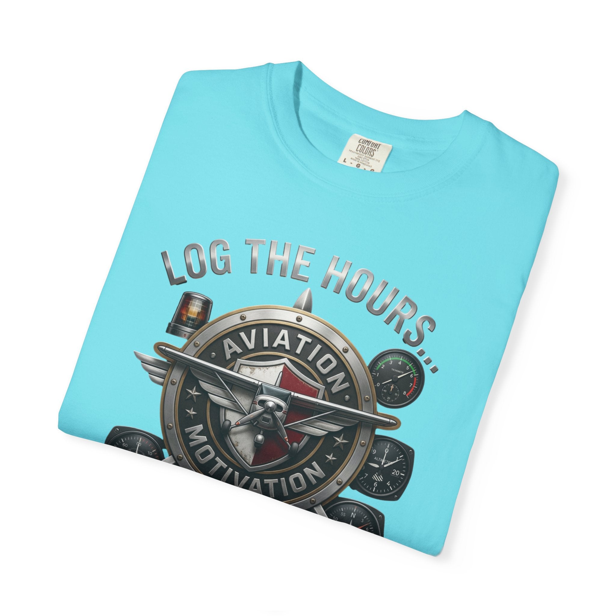 Pilot T-Shirt — "Log the Hours, Master the Skill" Aviation Tee
