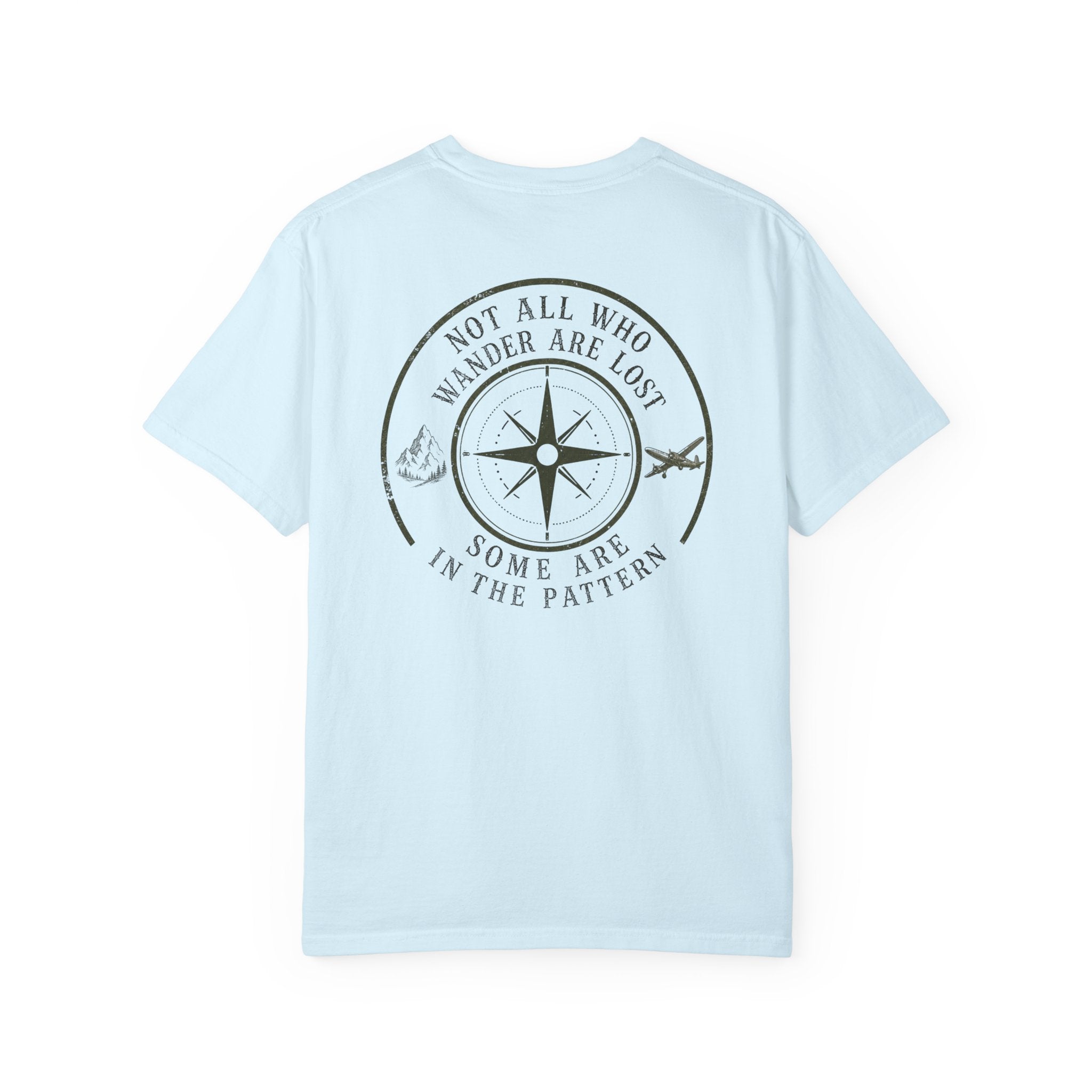 Wander Are Lost Compass T-Shirt — 'Not All Who Wander Are Lost' Travel Tee