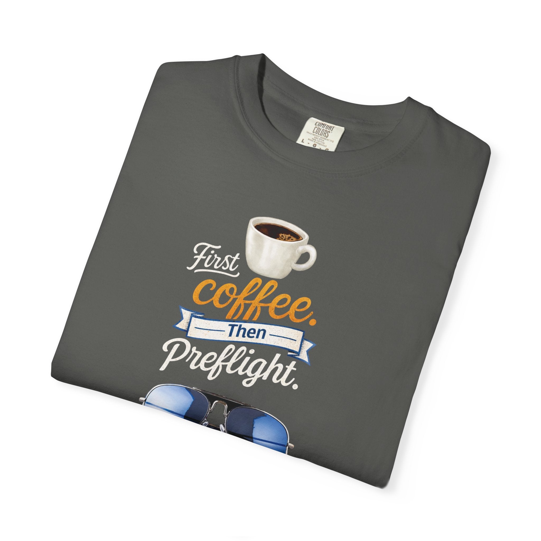 Aviation "First Coffee, Then Preflight" T-Shirt
