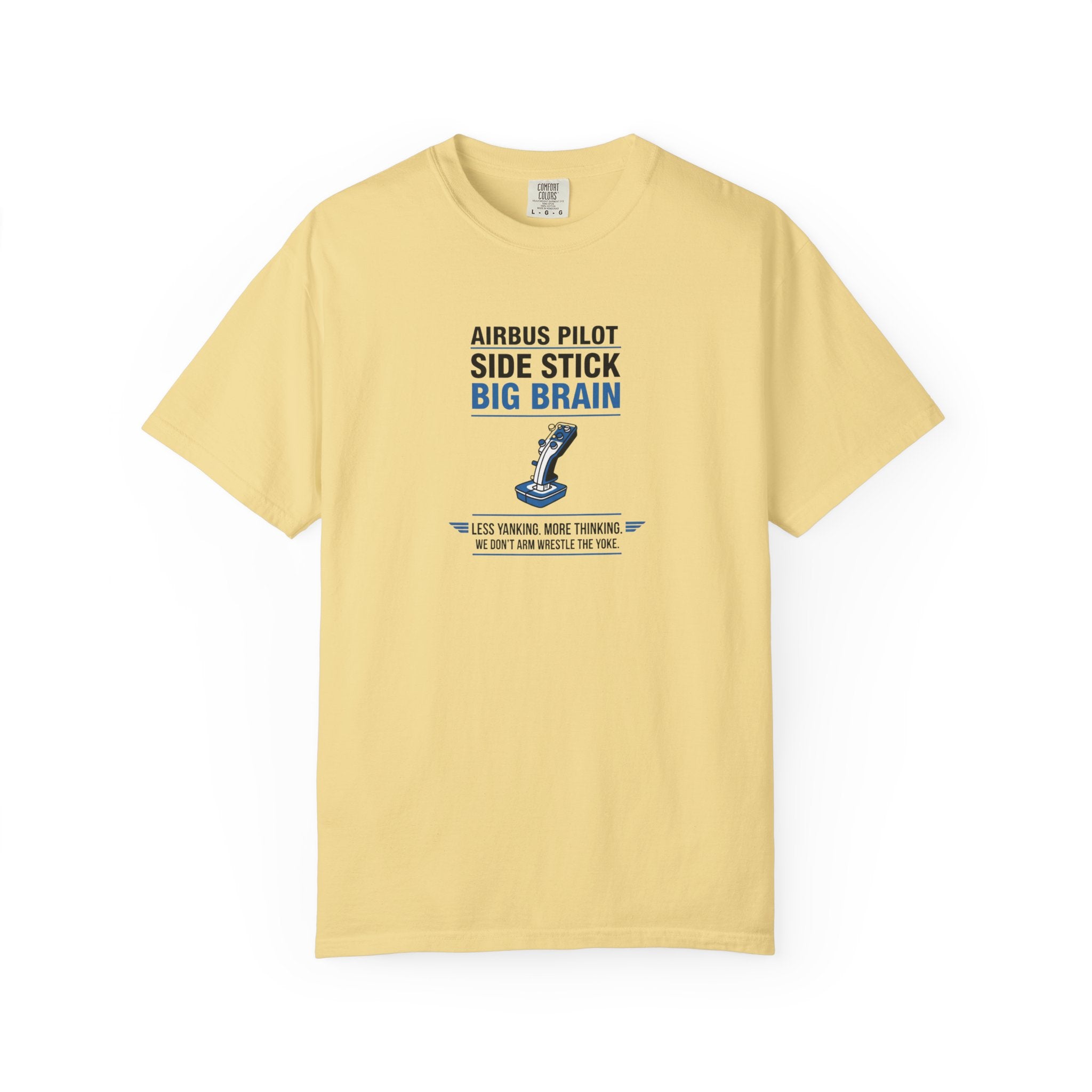 Airbus Side Stick Big Brain Aviation T-Shirt