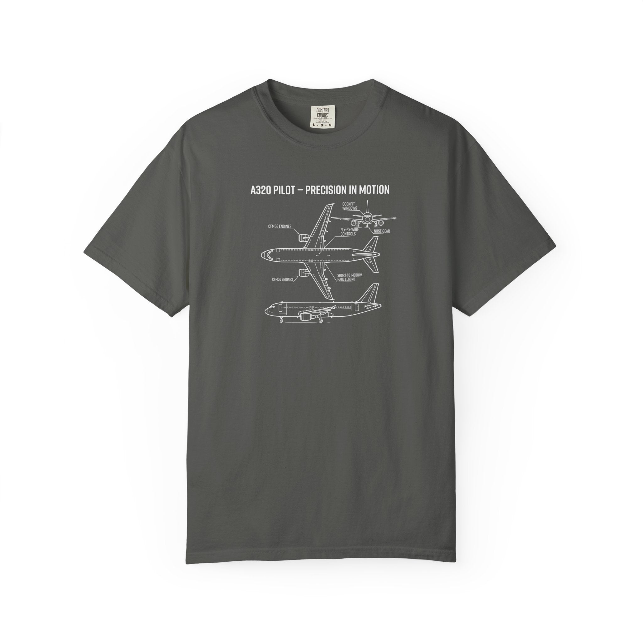 Airbus A320 Schematic T-Shirt — 'Precision in Motion' Aviation Tee