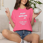 Pilot Wife Life T-Shirt — He Flies. I Wait. (and Worry a Little).
