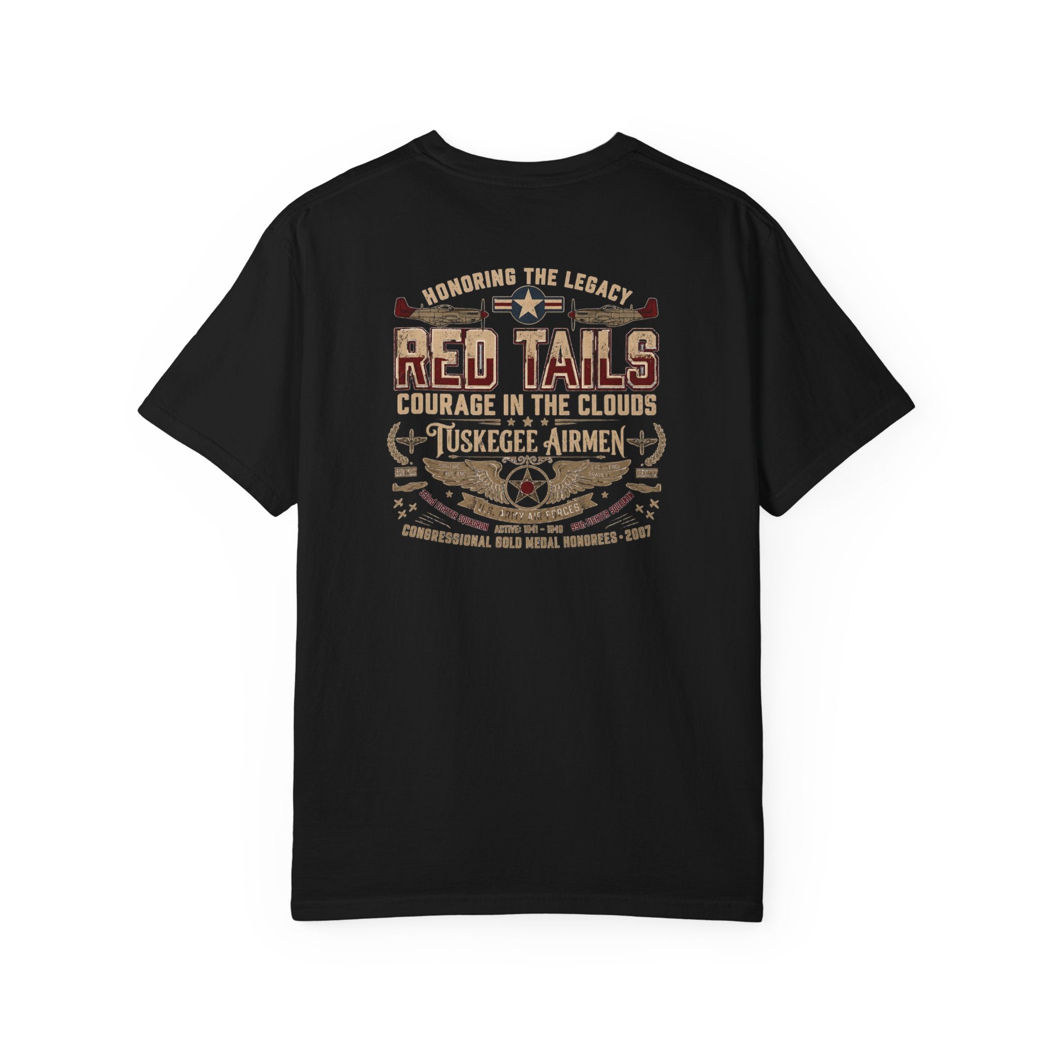 Tuskegee Airmen Tribute T-shirt — Red Tails WWII History Tee