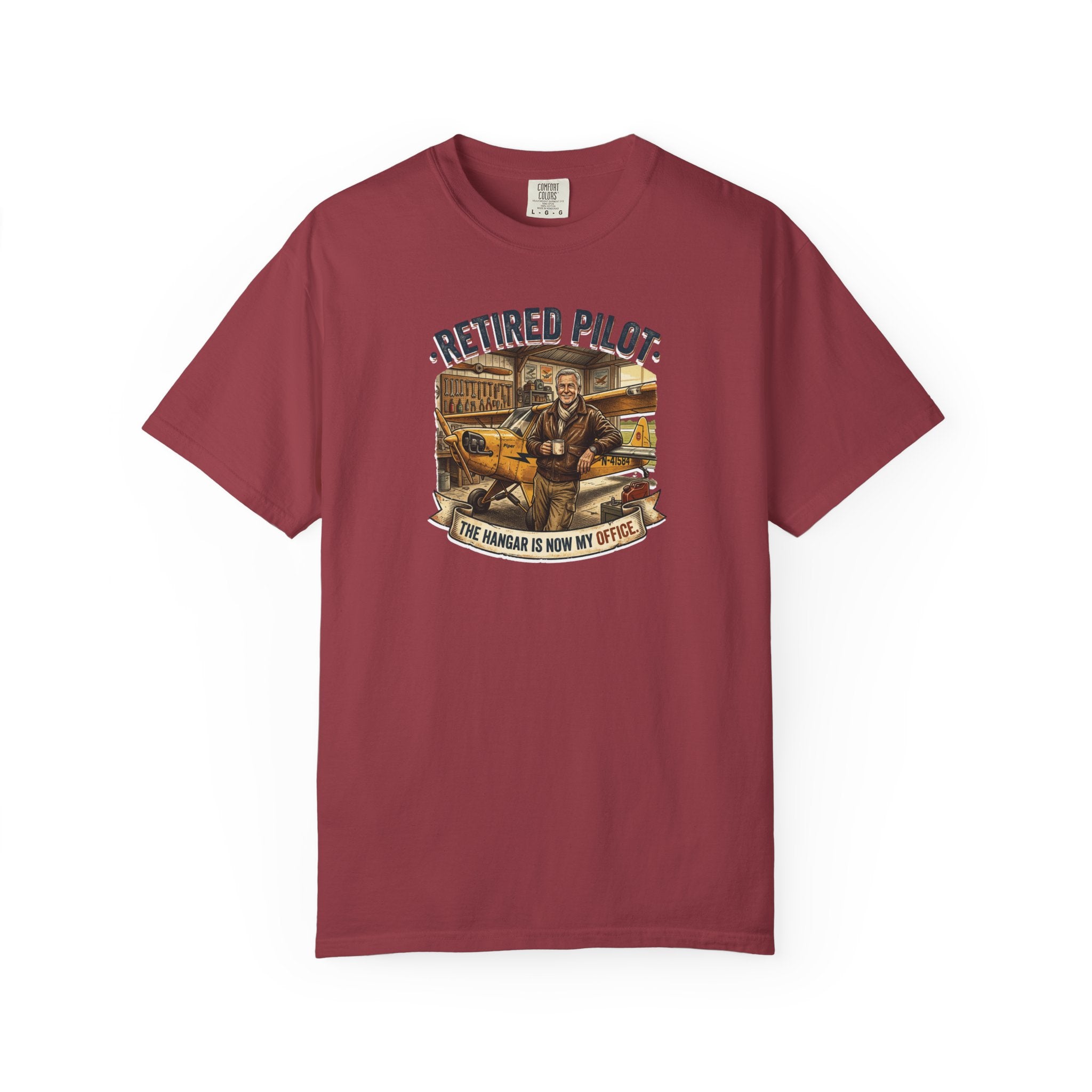 Retired Pilot shirt - The Hangar is Now My Office