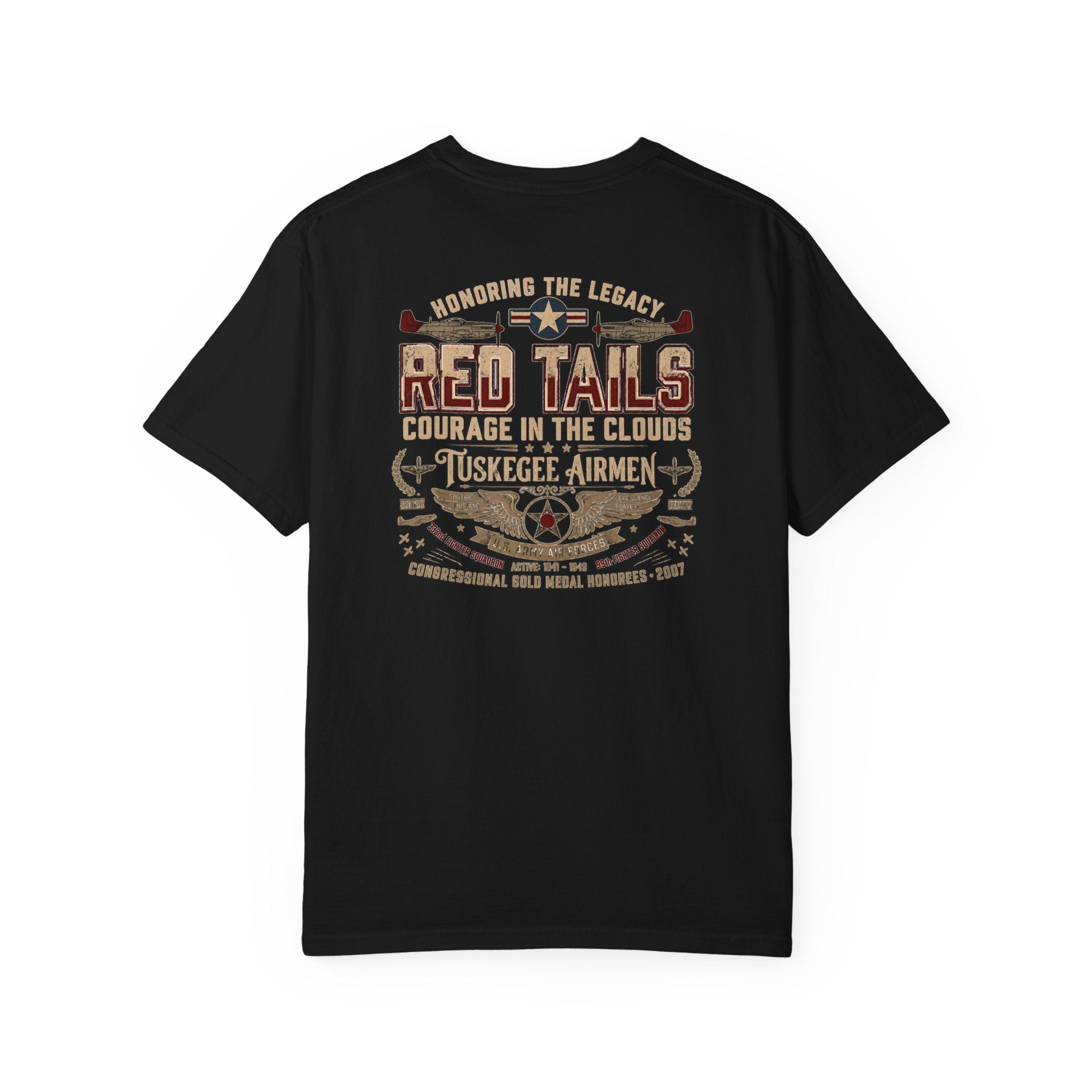Tuskegee Airmen Tribute T-shirt — Red Tails WWII History Tee