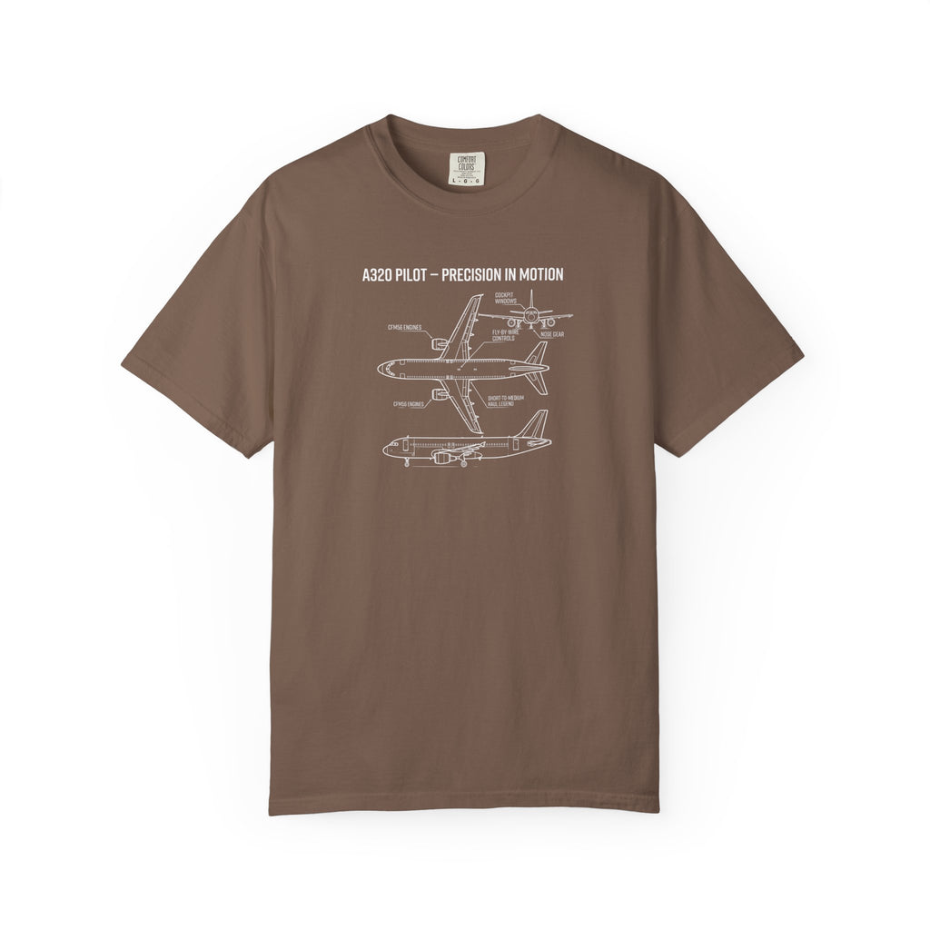 Airbus A320 Schematic T-Shirt — 'Precision in Motion' Aviation Tee