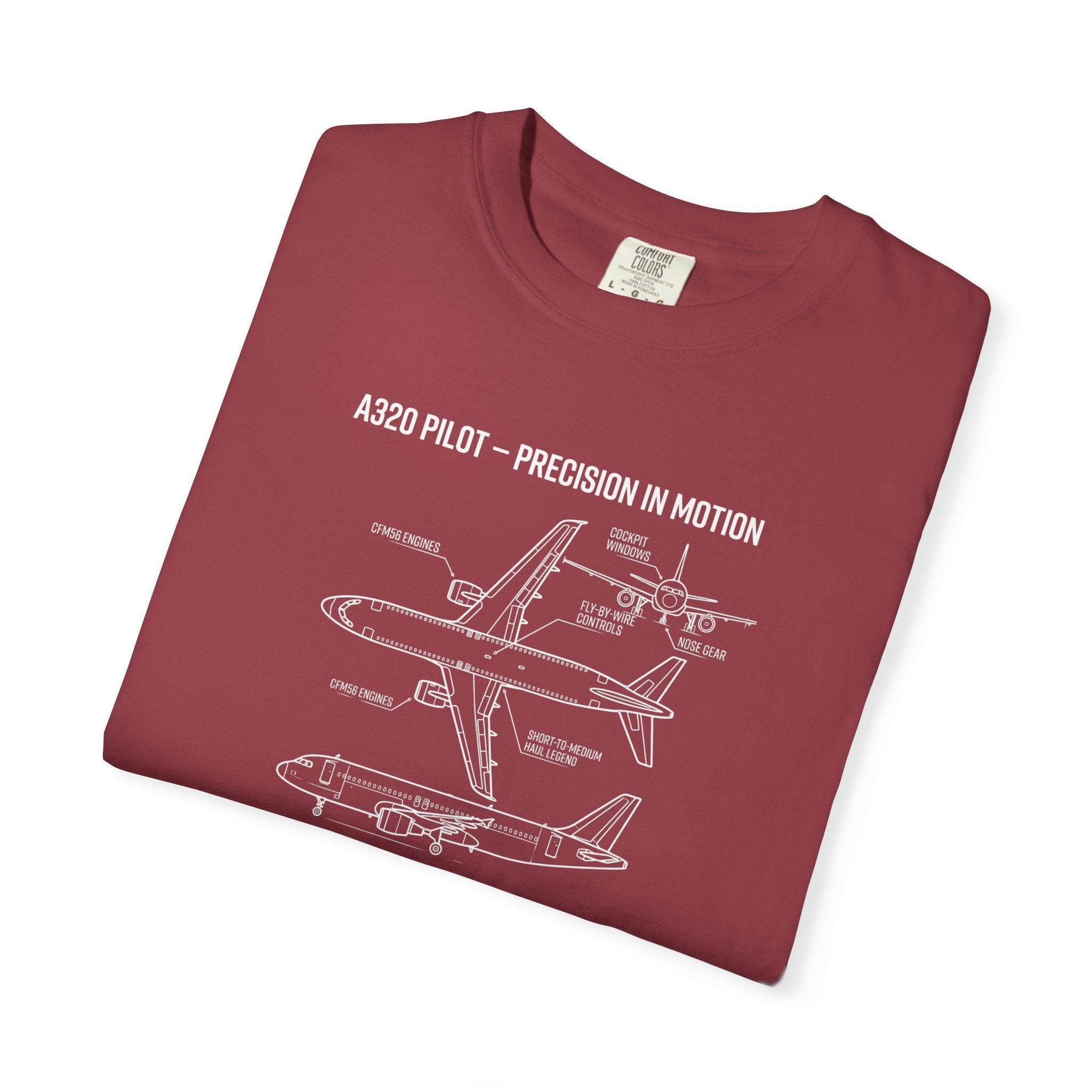 Airbus A320 Schematic T-Shirt — 'Precision in Motion' Aviation Tee