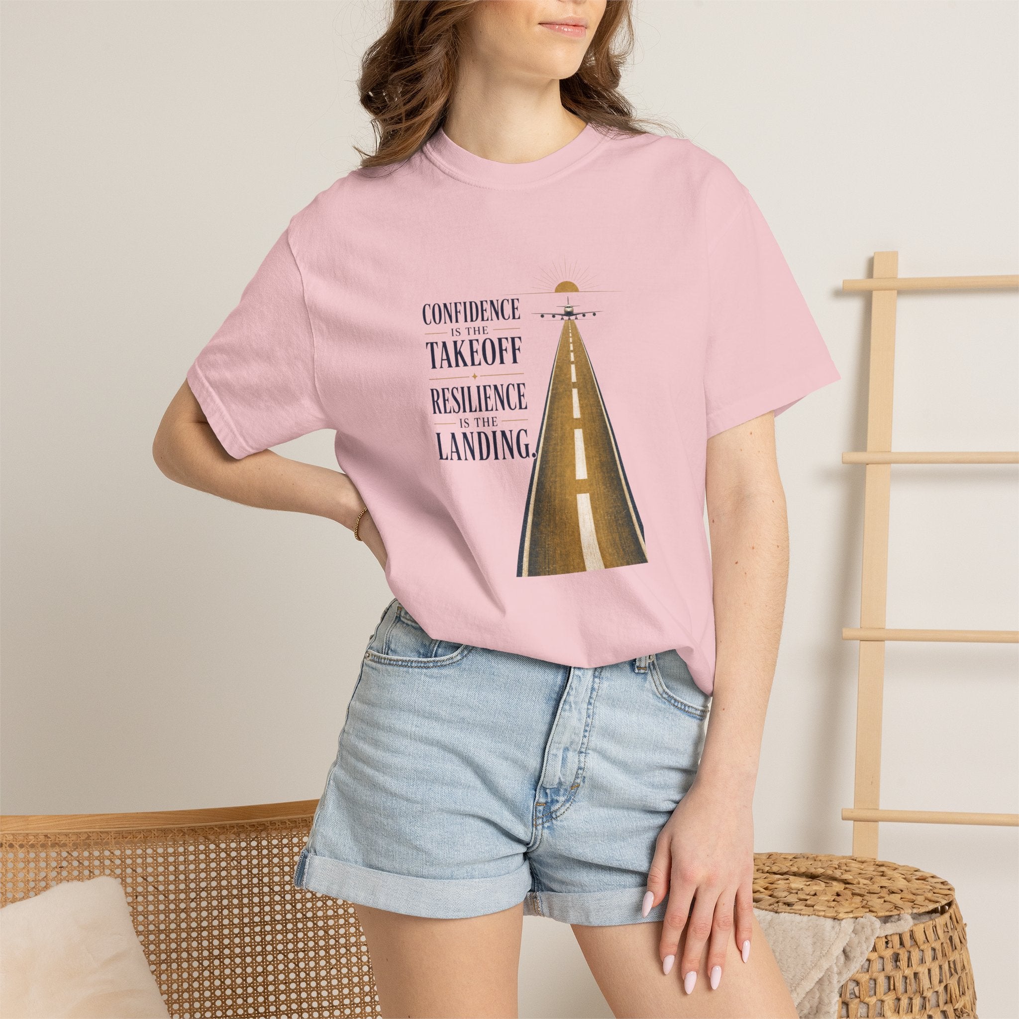 Confidence is for Takeoff. Resilience is the Landing T-Shirt – Inspirational Pilot Graphic Tee