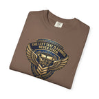 Pilot T-Shirt — "The Left Seat Is Always Earned, Never Given" Inspirational Airline Captain Tee