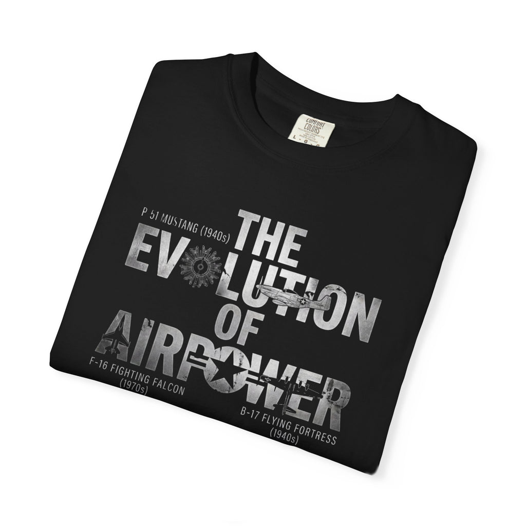 Evolution of Air Power Tee — Bold US Military Tribute T-Shirt