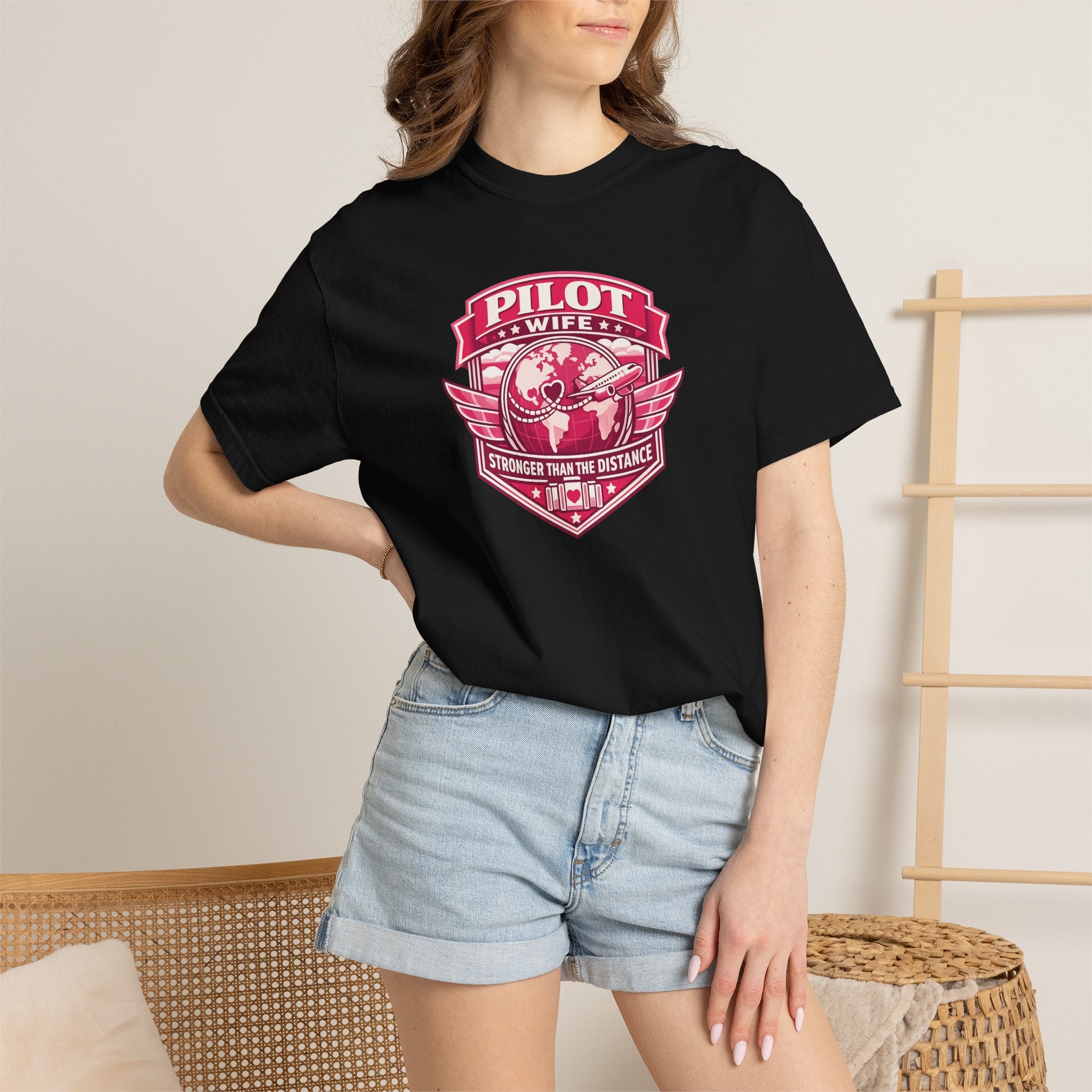 Pilot Wife Tribute T-Shirt — Stronger Than The Distance