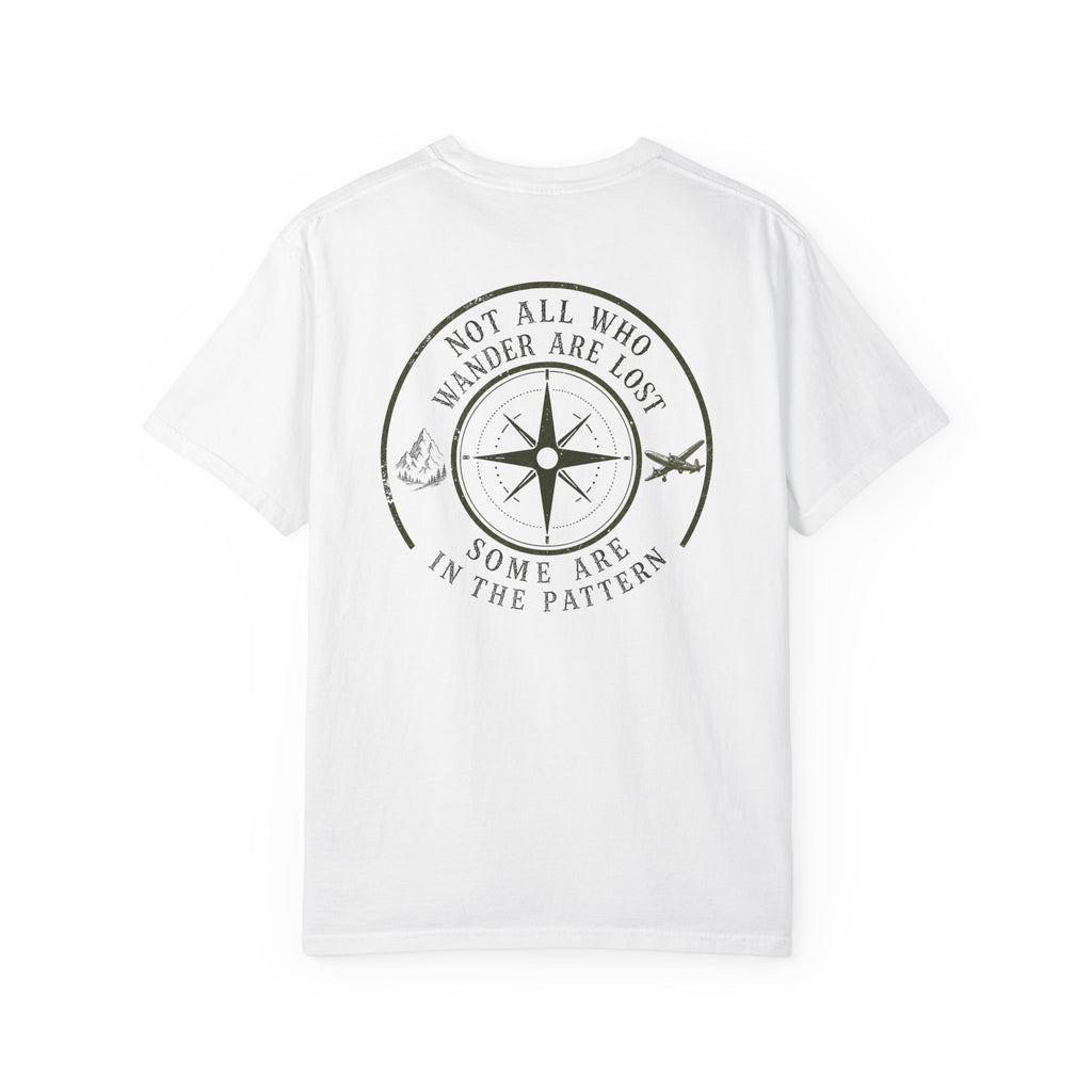 Wander Are Lost Compass T-Shirt — 'Not All Who Wander Are Lost' Travel Tee