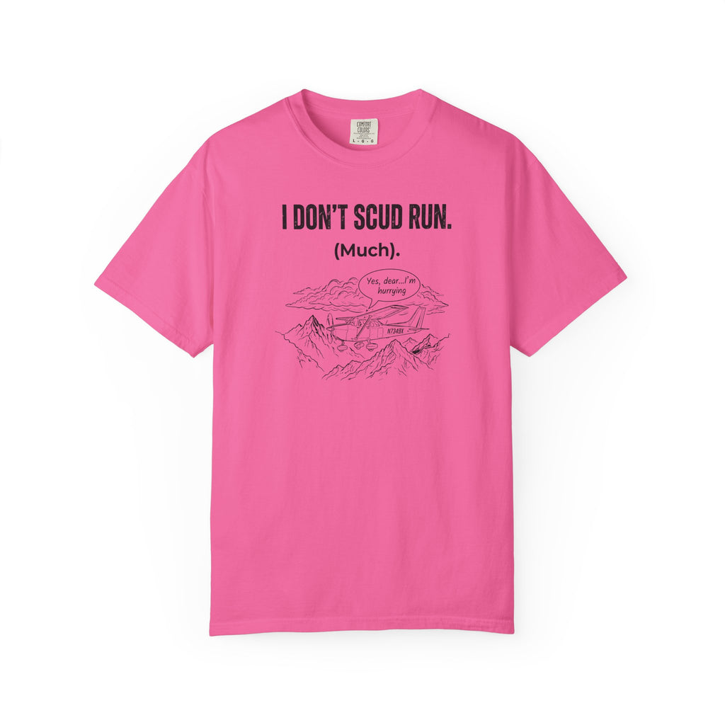 Sarcastic Pilot T‑Shirt — 'Scud Running' Aviation Tee for Pilots & Flight Fans