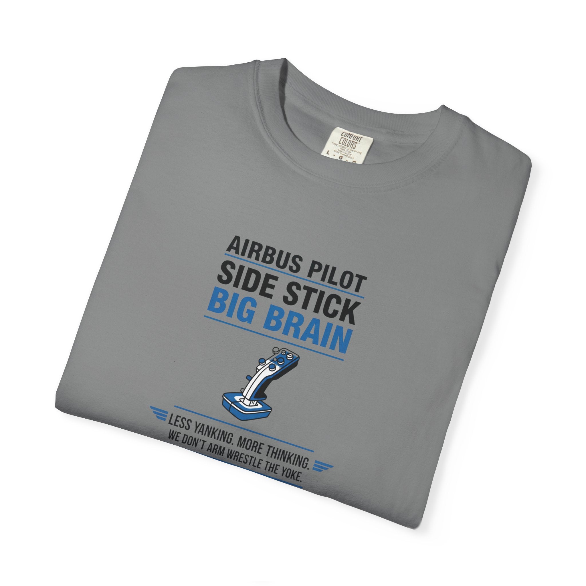 Airbus Side Stick Big Brain Aviation T-Shirt