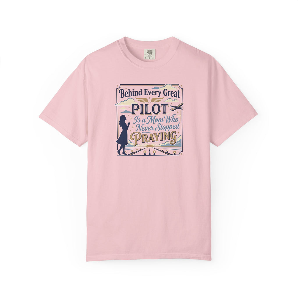 Pilot Mom Prayer T-Shirt — Emotional Aviation Tee for Prayerful Pilot Mothers