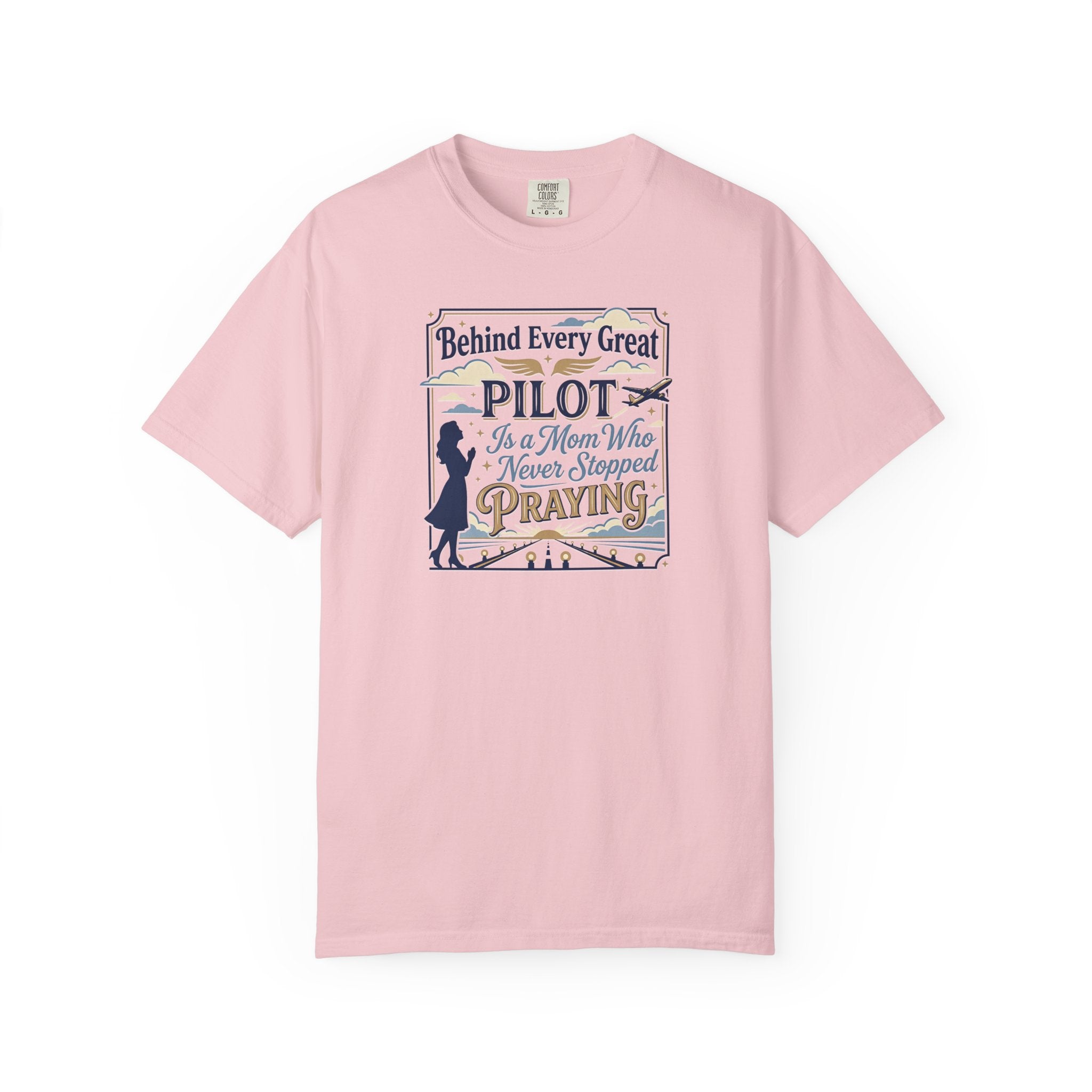Pilot Mom Prayer T-Shirt — Emotional Aviation Tee for Prayerful Pilot Mothers