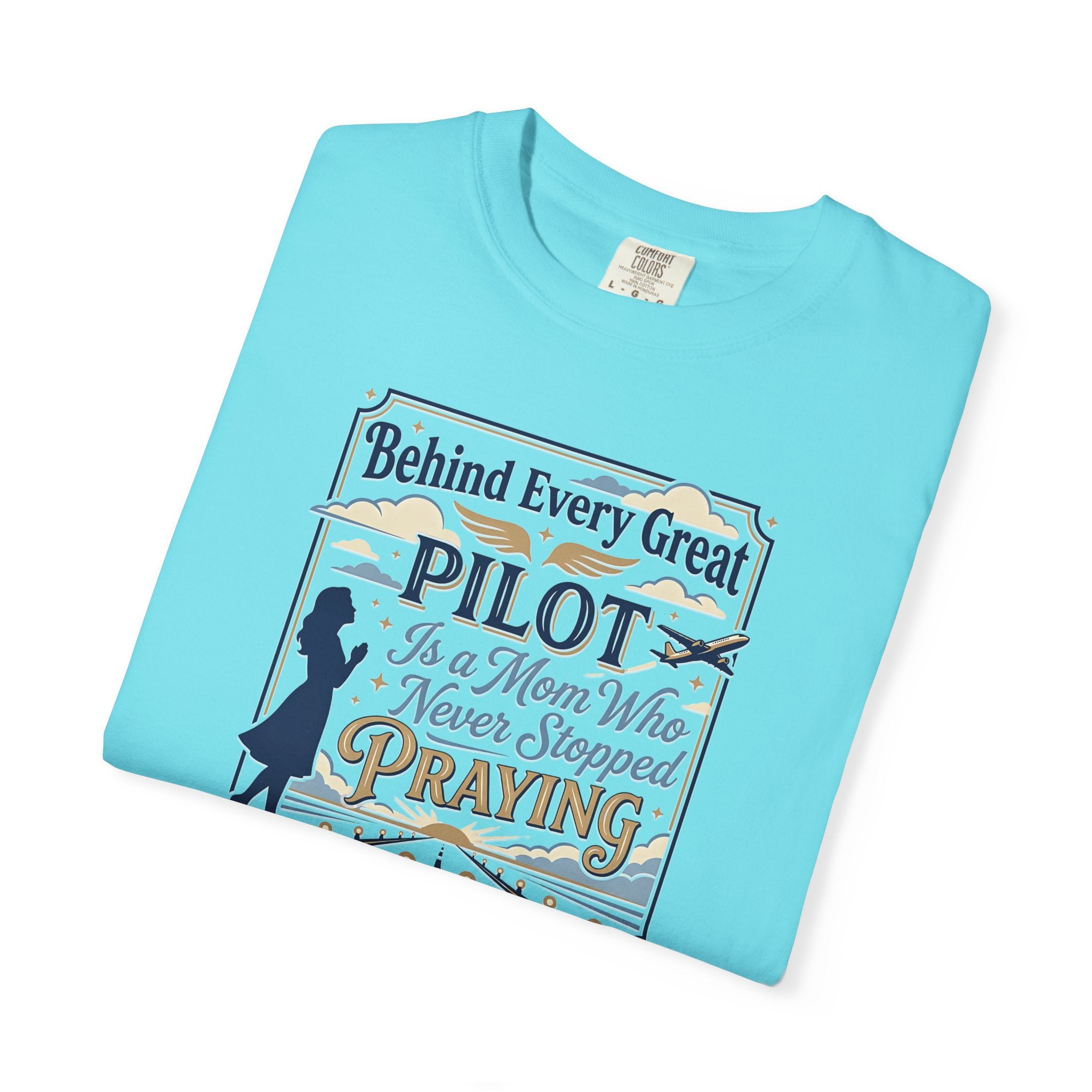 Pilot Mom Prayer T-Shirt — Emotional Aviation Tee for Prayerful Pilot Mothers
