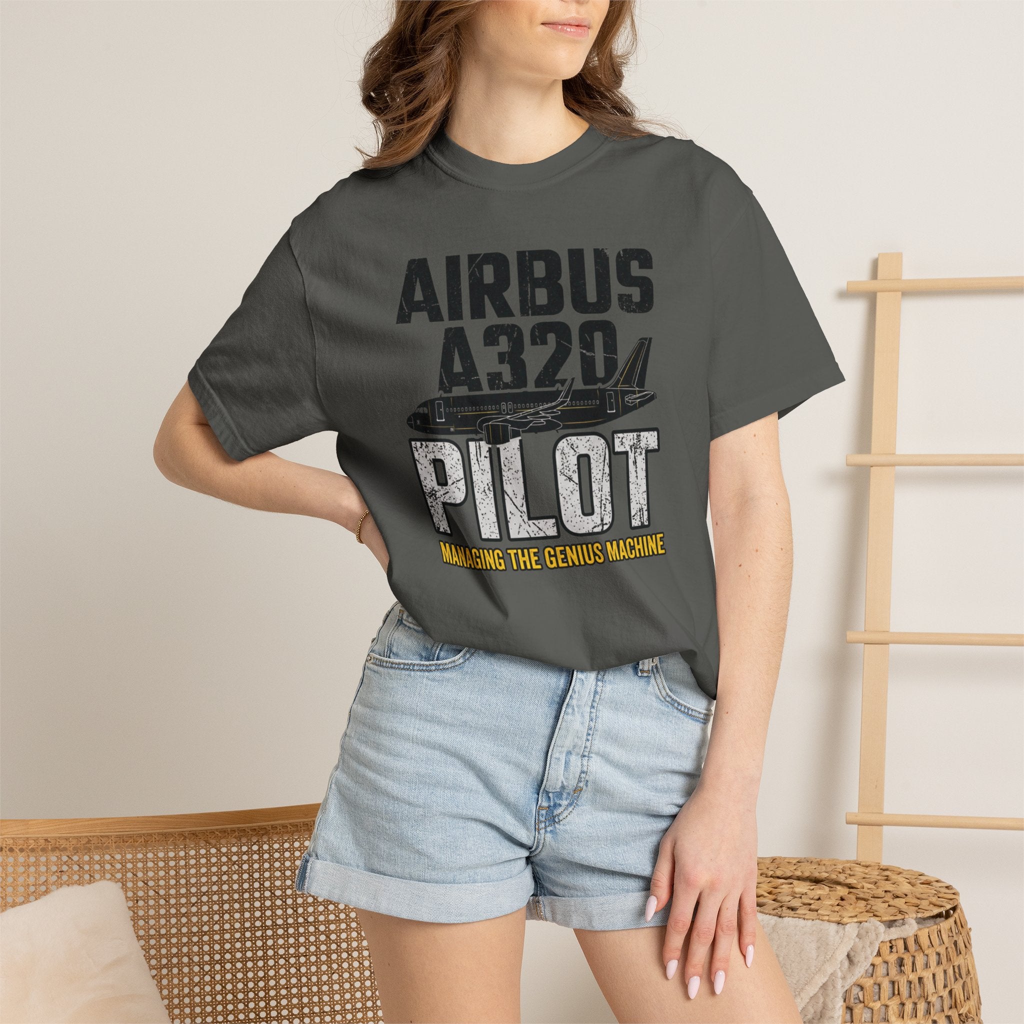 Airbus A320 T-Shirt — 'Managing the Genius Machine' Tee
