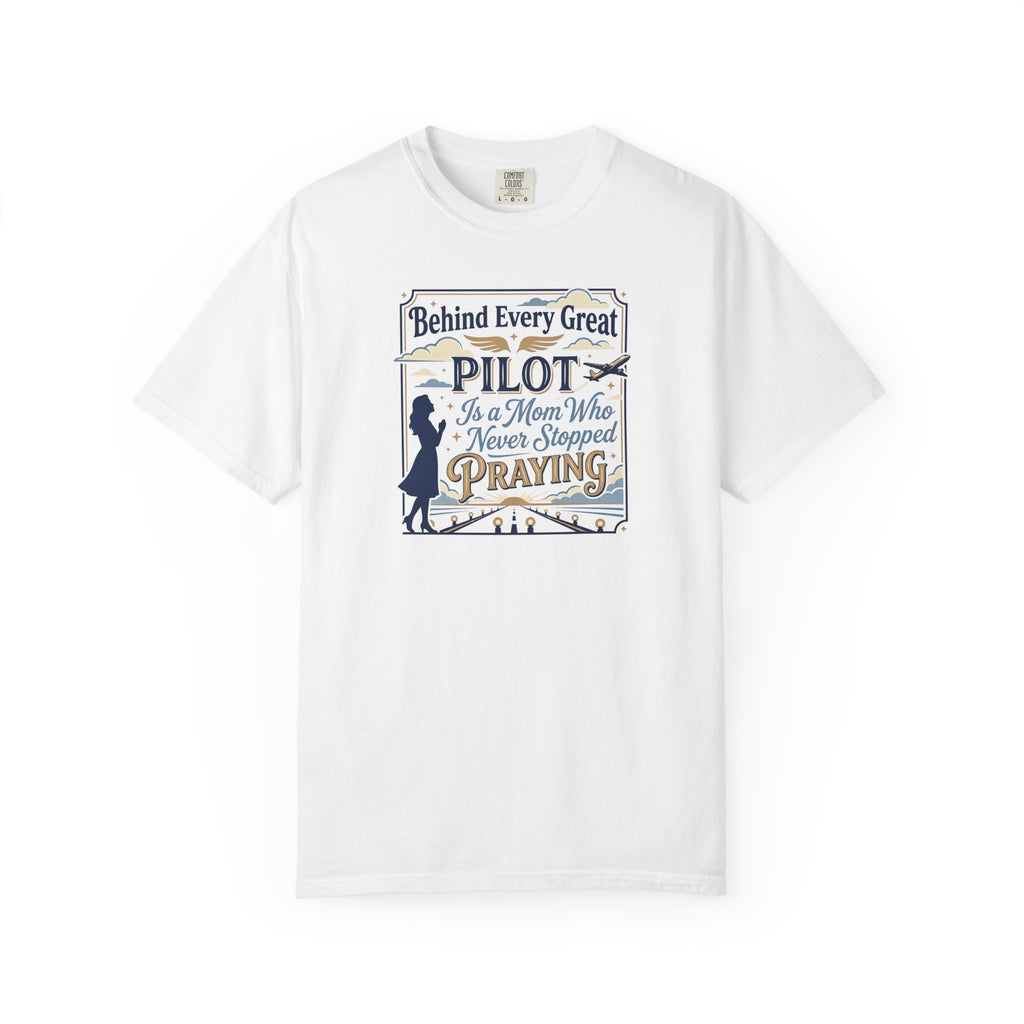 Pilot Mom Prayer T-Shirt — Emotional Aviation Tee for Prayerful Pilot Mothers