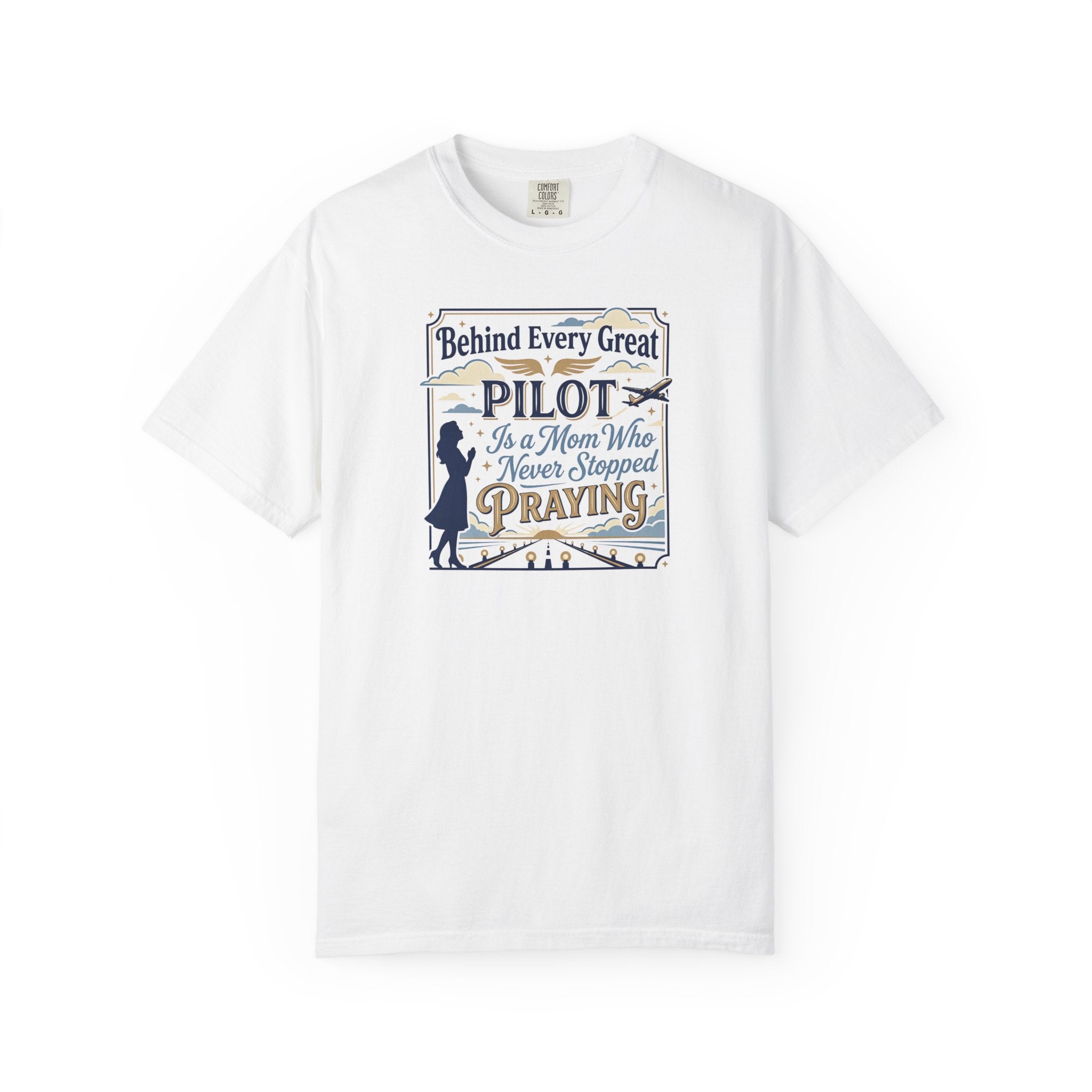 Pilot Mom Prayer T-Shirt — Emotional Aviation Tee for Prayerful Pilot Mothers
