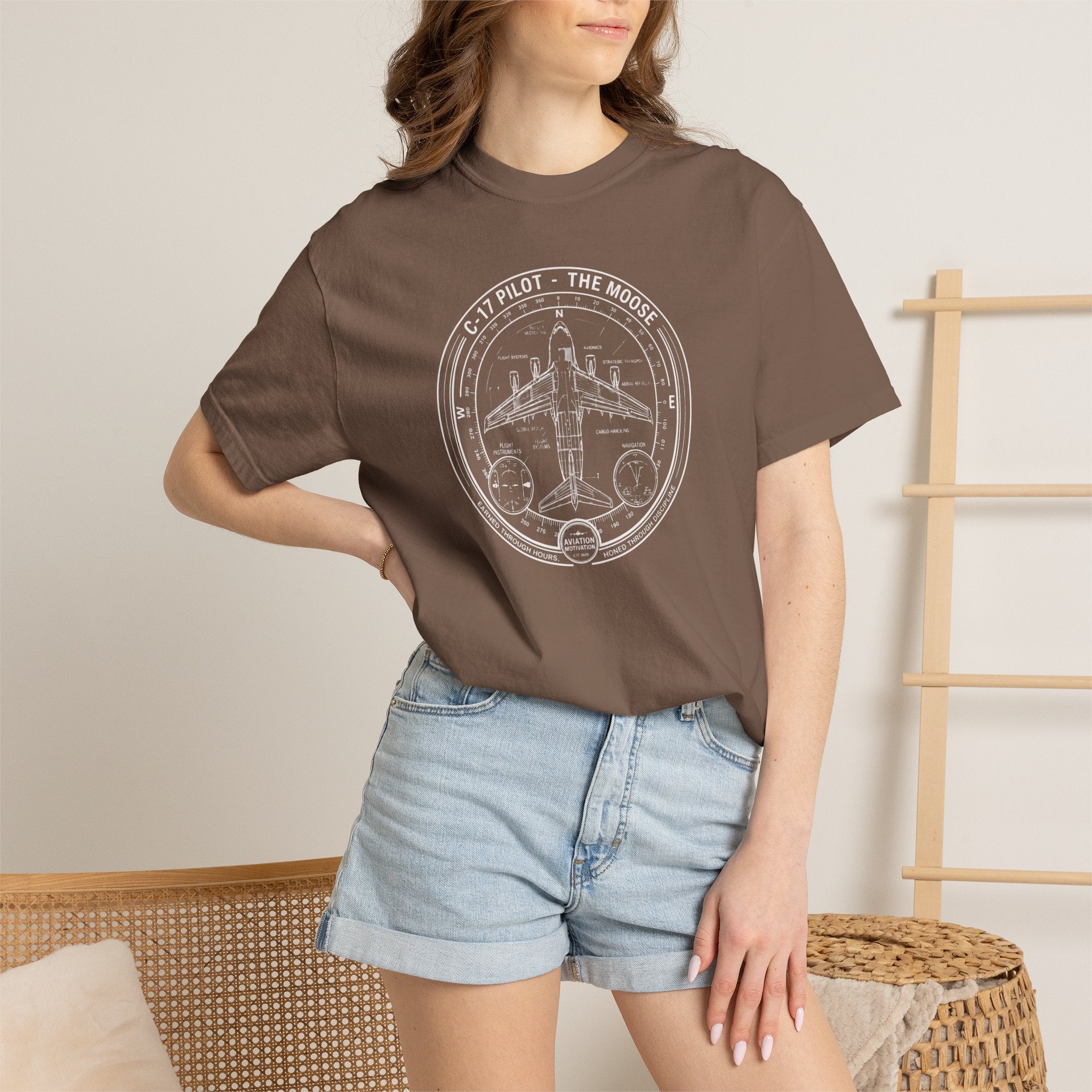 C-17 Pilot Vintage Aviation Tee - The Moose Aircraft T-Shirt