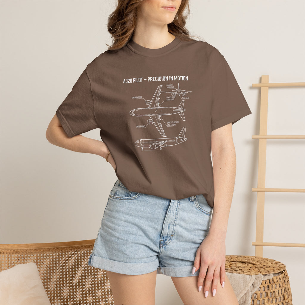 Airbus A320 Schematic T-Shirt — 'Precision in Motion' Aviation Tee